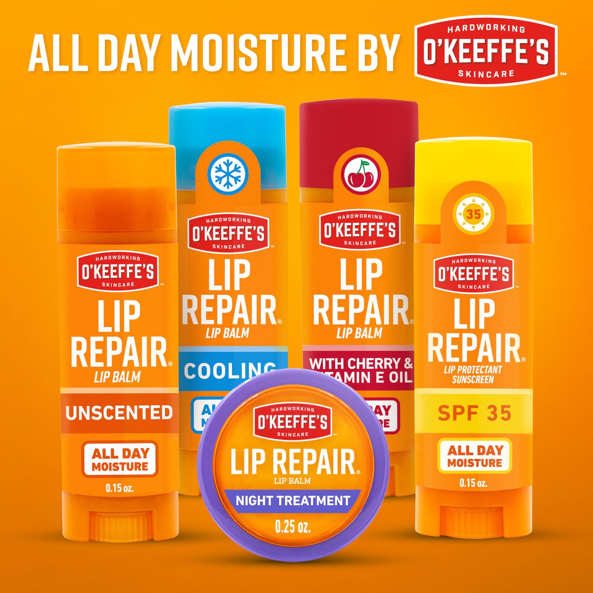 O'Keeffe's Lip Repair Unscented Lip Balm for Dry, Cracked Lips - Stick (3 Pack) - Moisturizer for Very Dry Lips O'Keeffe's uk supplements