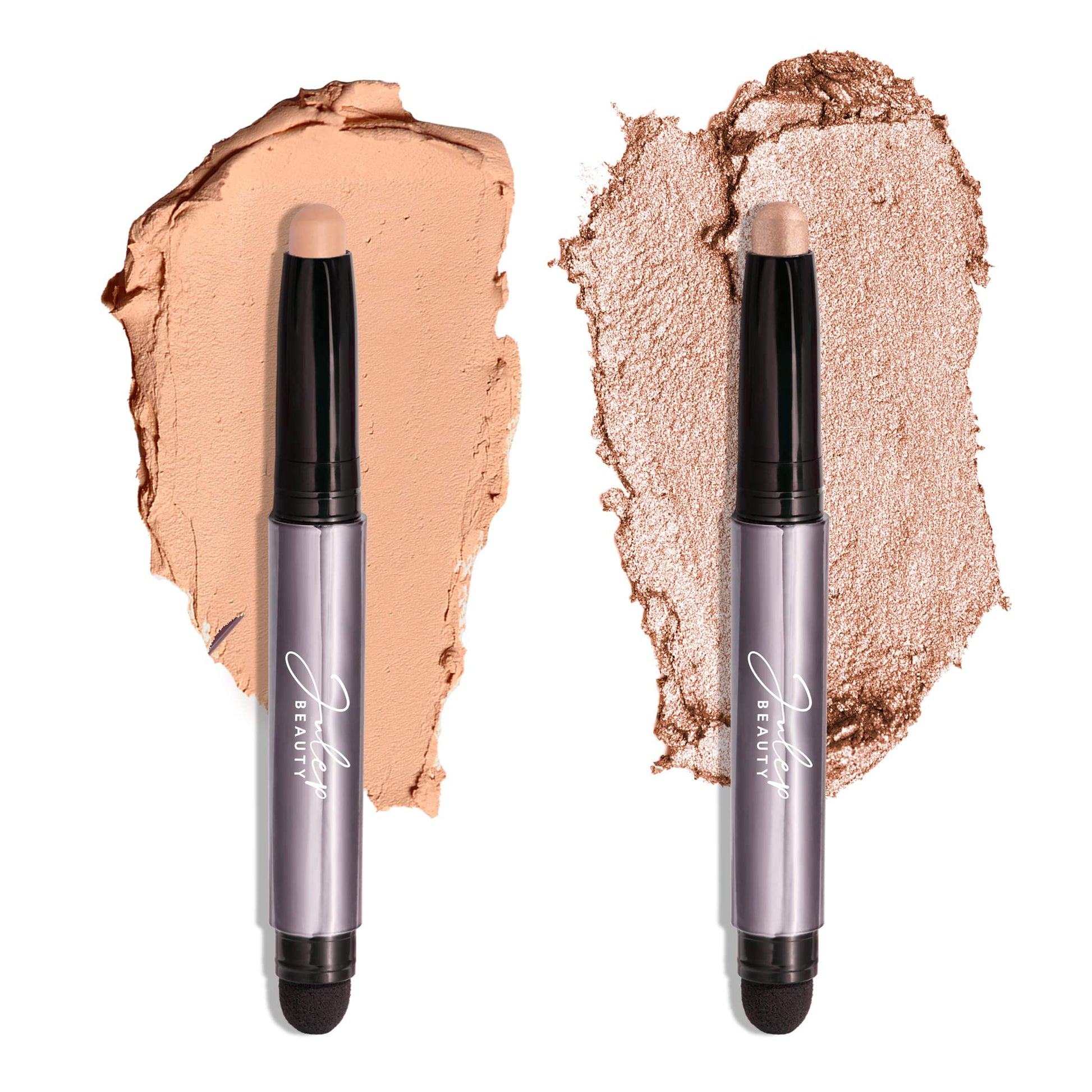 Julep Eyeshadow 101 Crème-to-Powder Waterproof Eyeshadow Stick Duo – Long-Lasting, Crease-Proof, Easy Apply with Built-in Smudger - Desert & Champagne Julep uk supplements