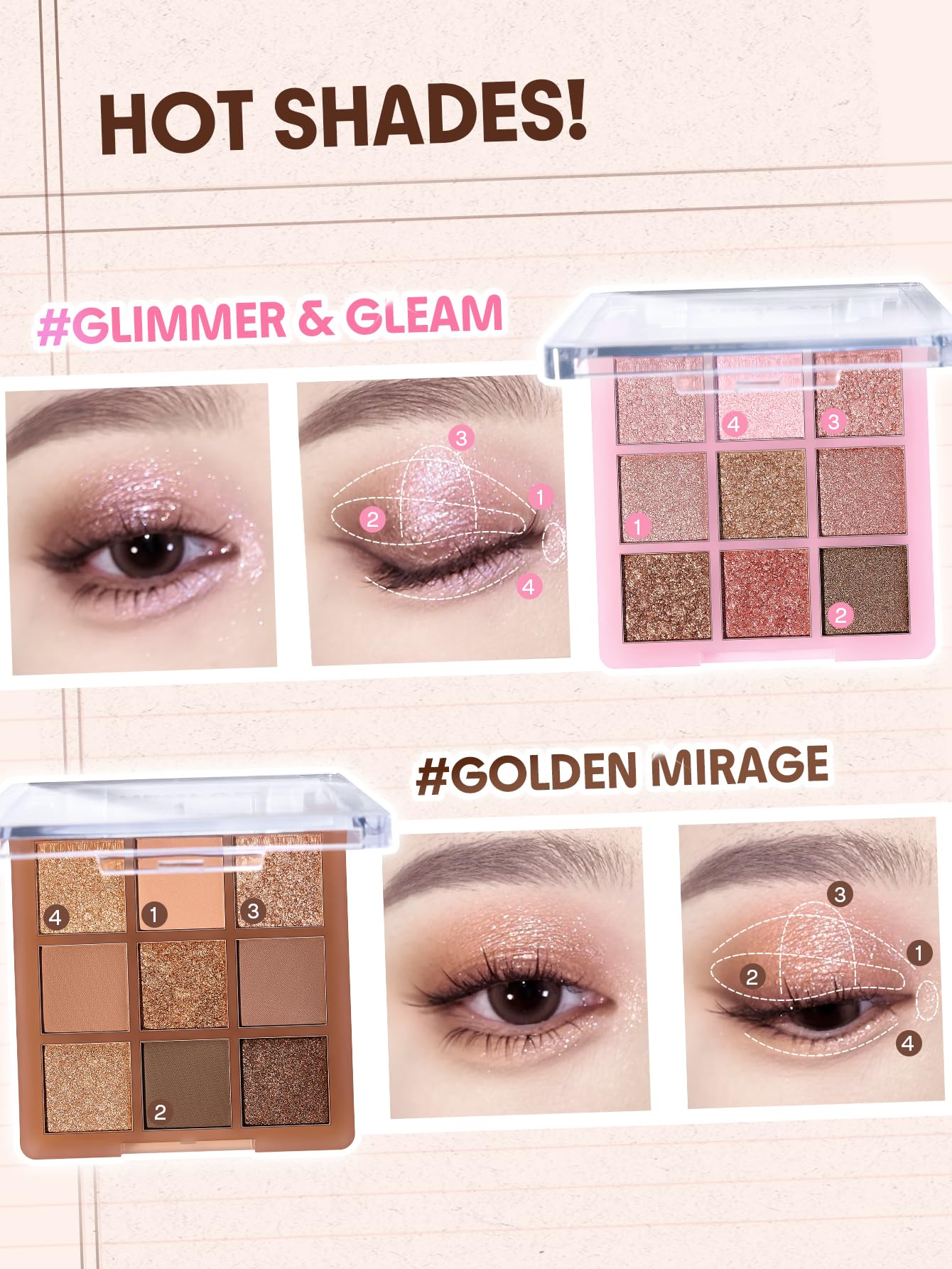 SHEGLAM Eyeshadow Palette 9-Color Ultra-pigmented Shimmer & Matte Shades, Vegan & Cruelty-free-Coffee Shop SHEGLAM uk supplements