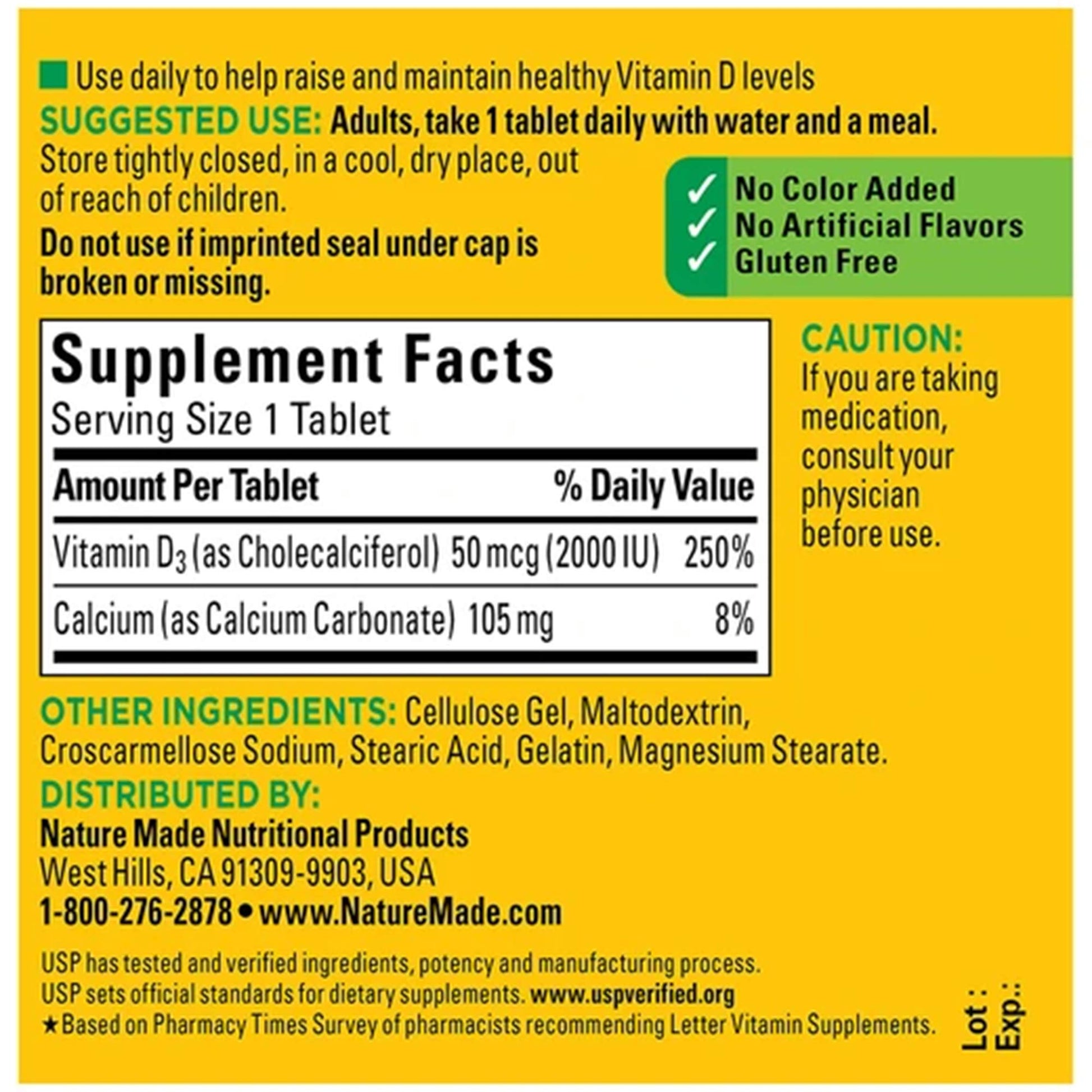 Nature Made Vitamin D3 2000iu 320 Ct. Soft Gels (Packaging May Vary) Nature Made uk supplements