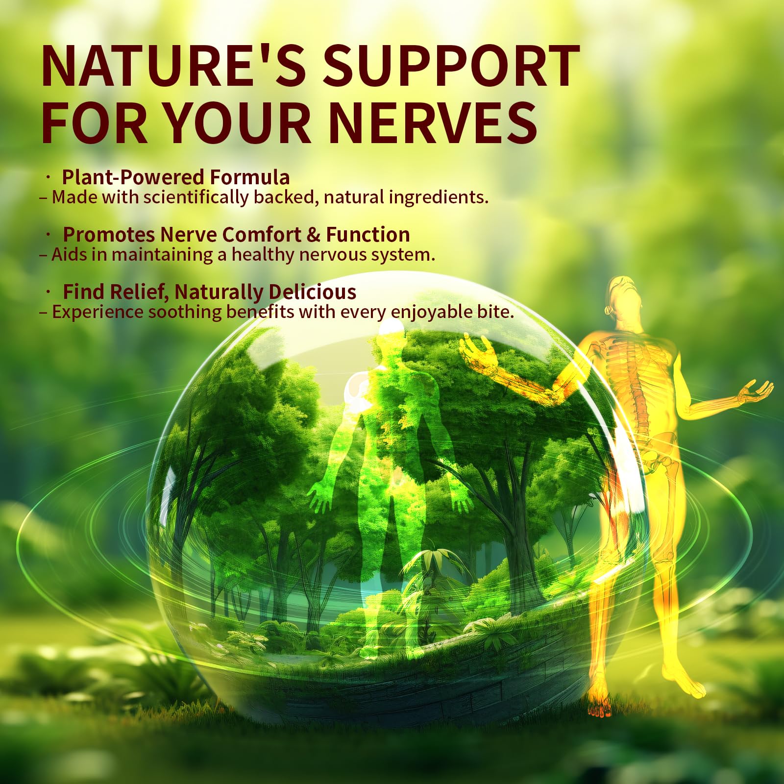 Sugar Free Neuropathy Support Gummies for Nerve – Enhanced Nerve Health, Regeneration, Cognitive Support with Vitamin B1, B6, B12, Magnesium, ALA, Turmeric, CoQ10 & More Warmbioder uk supplements
