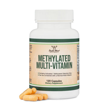 Methylated Multivitamin (Methylated and Activated Vitamins Only - Methylated B Complex with Trimethylglycine Double Wood Supplements uk supplements