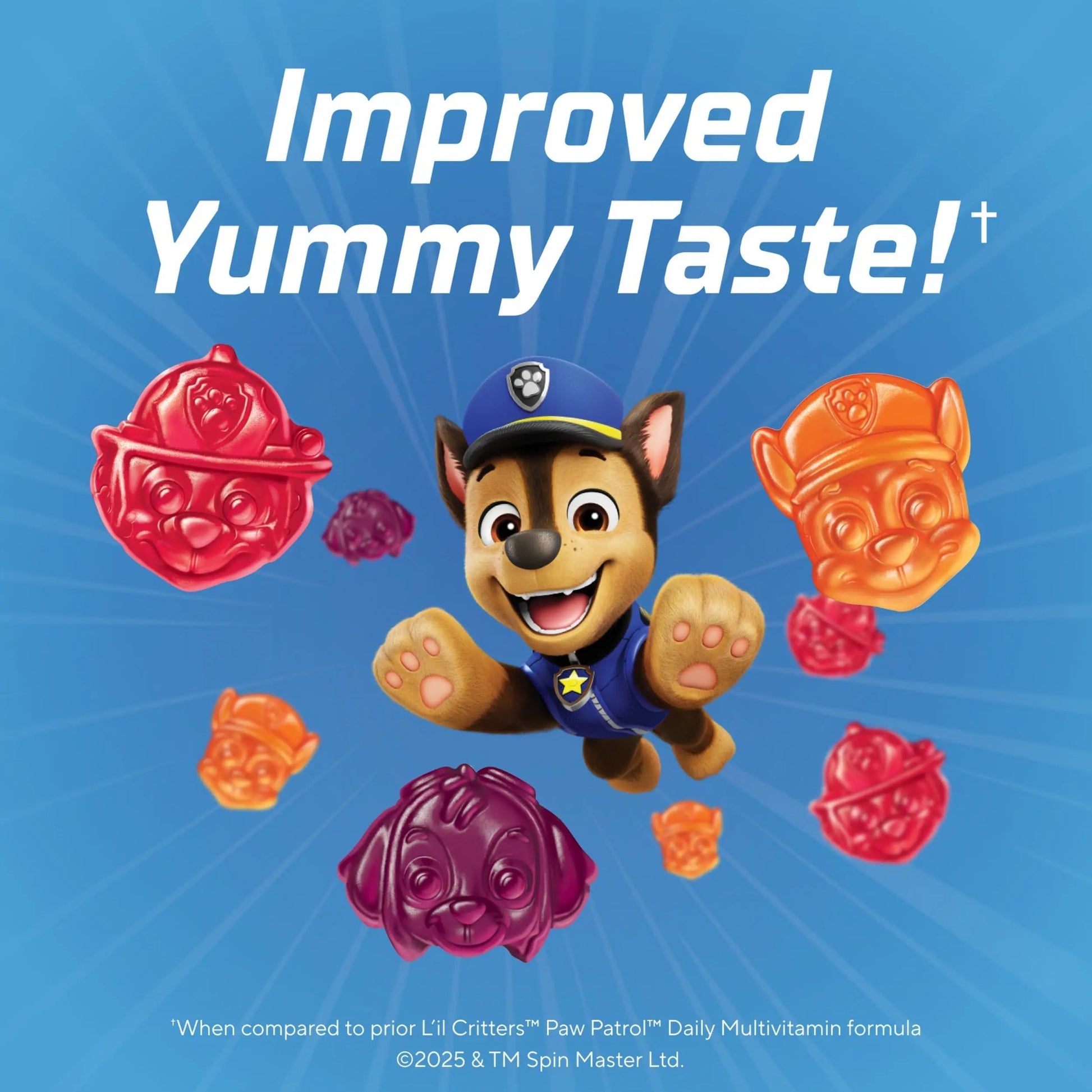 L’il Critters Paw Patrol Gummy Vites Daily Gummy Multivitamin for Kids, Vitamin C, D3 for Immune Support Cherry, Orange Lil Critters uk supplements