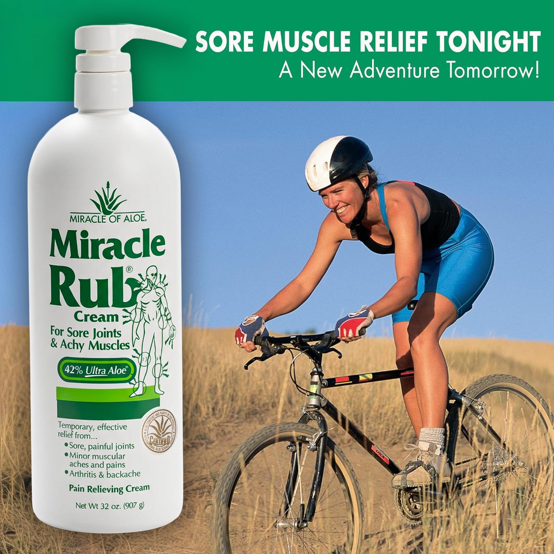 Miracle of Aloe Miracle Rub Pain Relieving Cream 32 oz, Fast & Effective Relief for Arthritis, Muscle, and Joint Pain - Maximum Strength UltraAloe Formula, Topical Analgesic Miracle of Aloe uk supplements