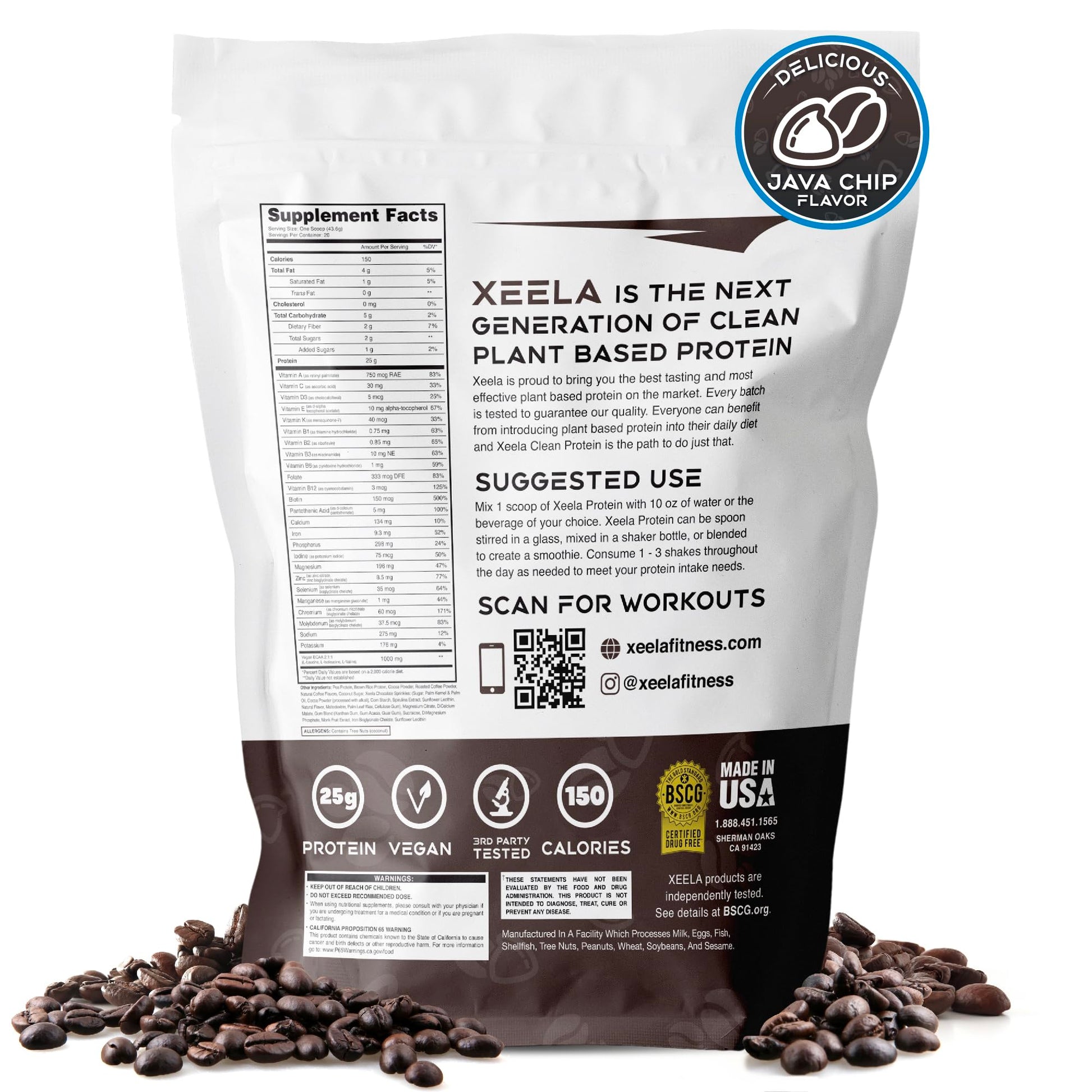 XEELA Plant Based Vegan Protein Powder - Independently Tested - 25g High Protein XEELA uk supplements