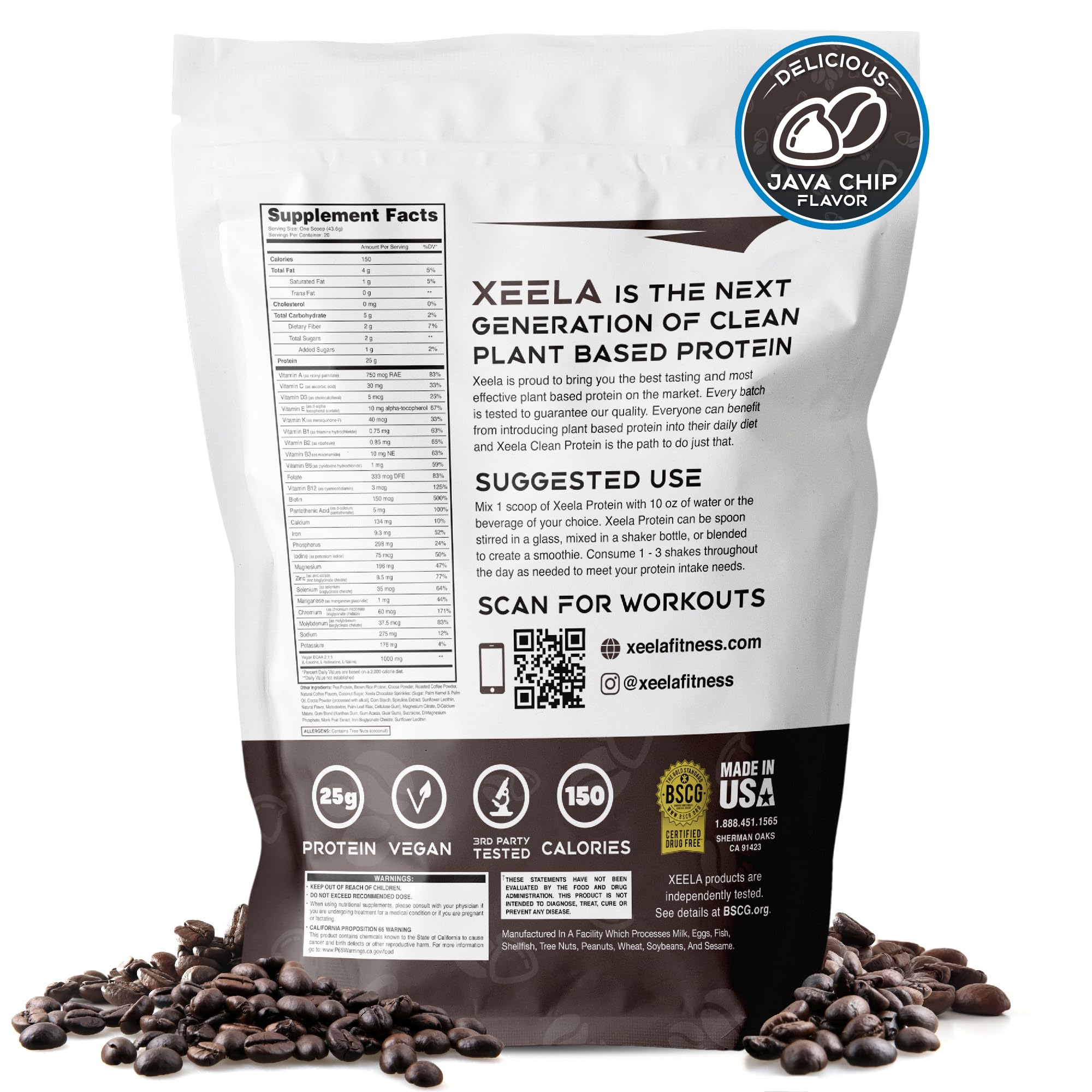 XEELA Plant Based Vegan Protein Powder - Independently Tested - 25g High Protein XEELA uk supplements