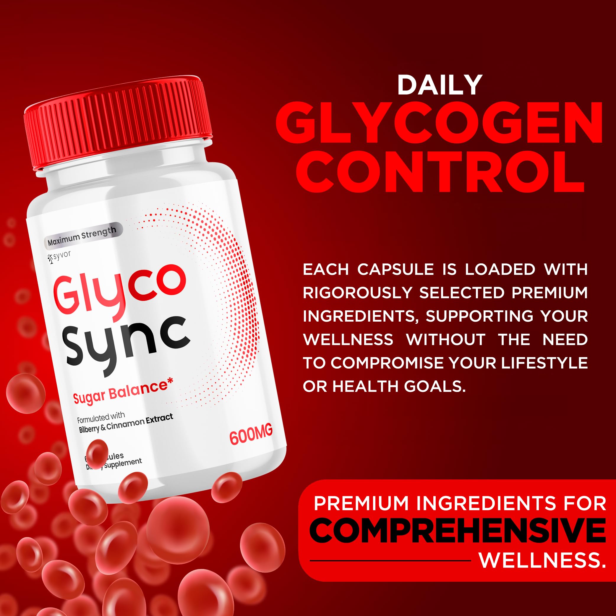 (2 Pack) Glyco Sync Capsules, Official Glyco Sync Balance Pills with All Natural Ingredients, Advanced Formula GlycoSync Joint Health and Wellness Support Max Strength for Men & Women (120 Capsules) Syvor uk supplements