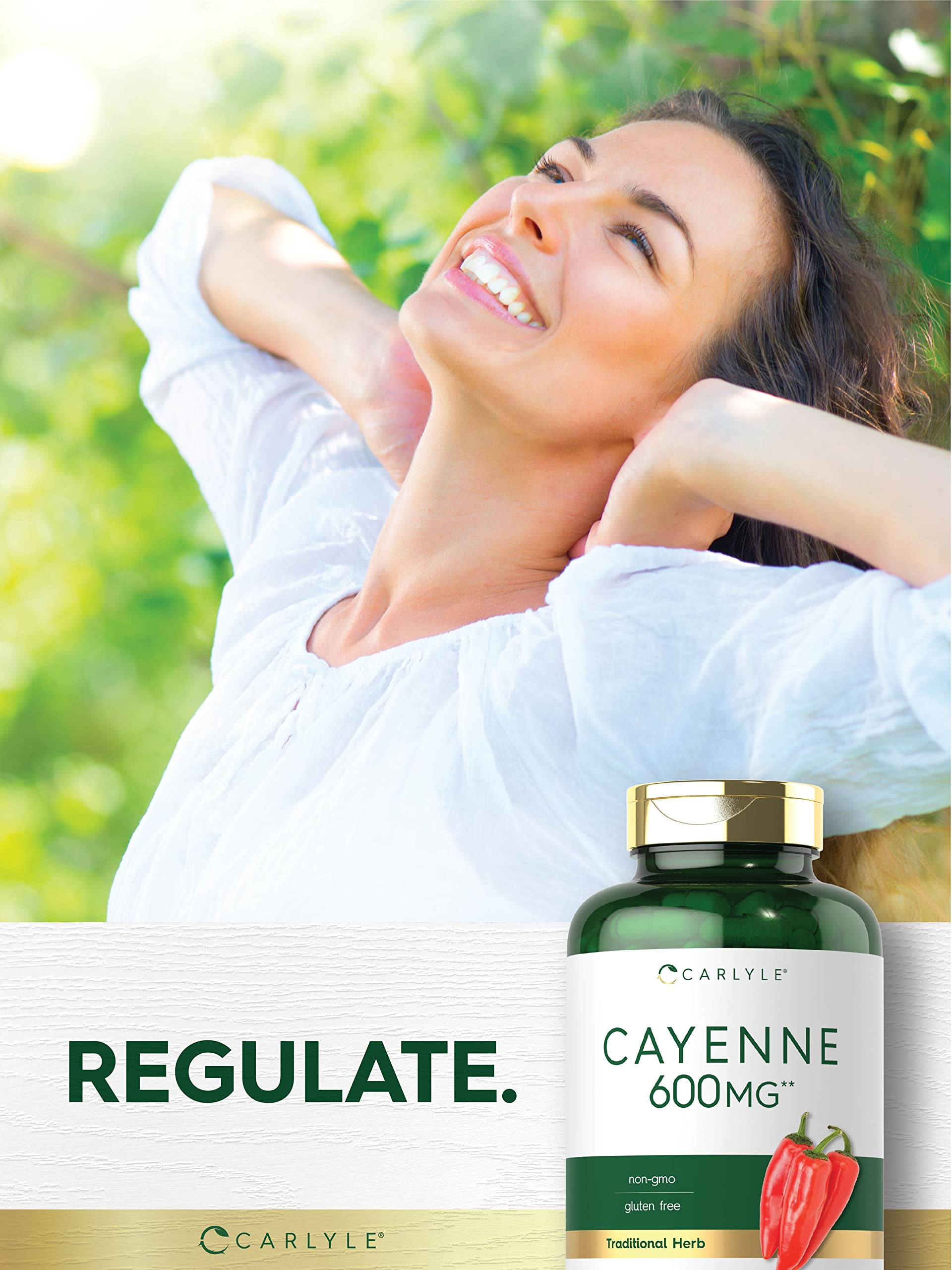 Carlyle Cayenne Pepper Capsules 600mg | 350 Pills | Non-GMO, Gluten Free Supplement Carlyle uk supplements