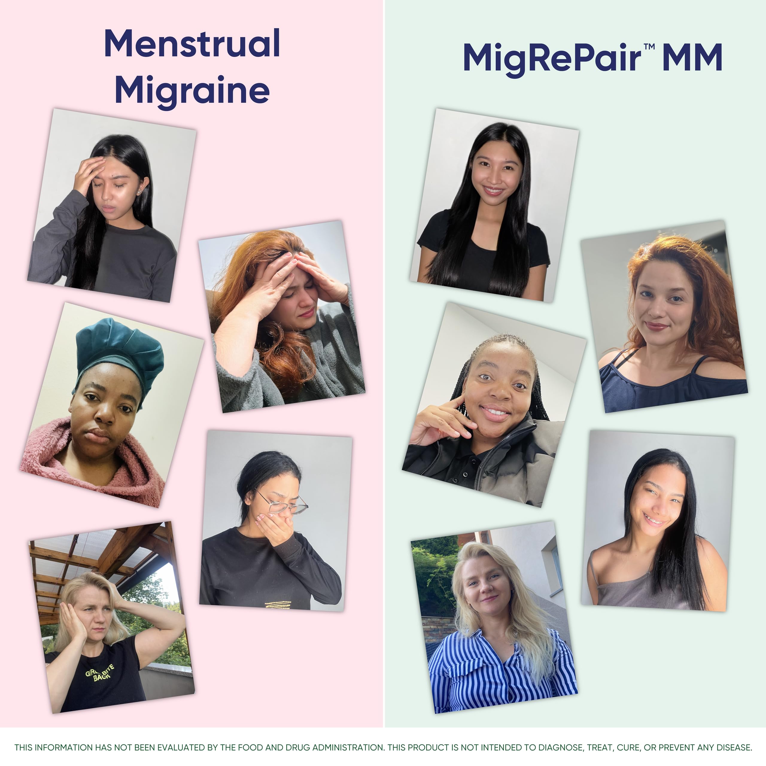 MigRePair MM Bottle of 60 - Doctor Formulated Natural Herbal Migraine Supplement for Women, Menstrual Migraine Relief, Hormonal Migraine Support with Feverfew, White Willow Bark Pine Bark & Grape Seed Migraceutics uk supplements