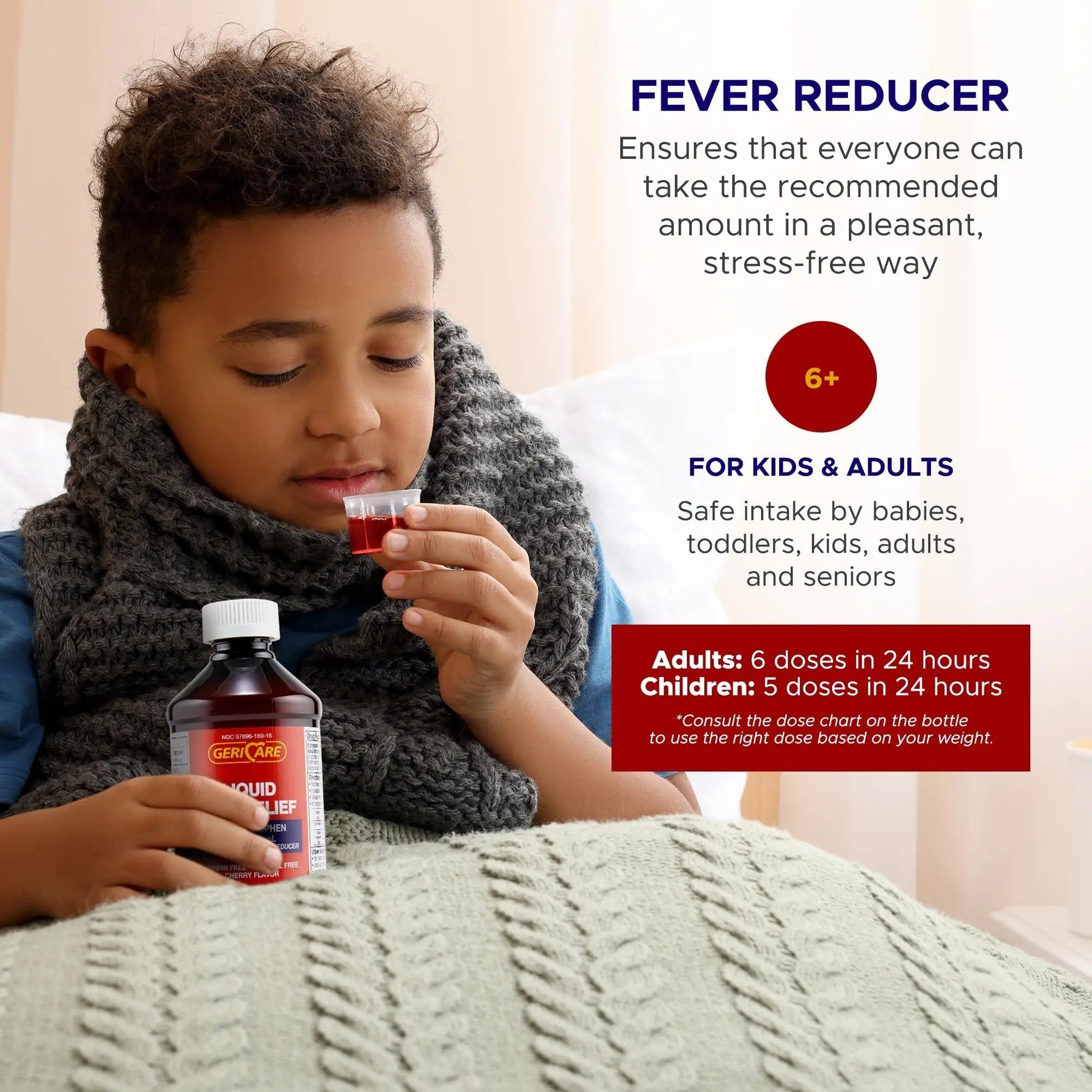 GeriCare Regular Strength Liquid Acetaminophen 160 mg, Pain Reliever, Fever Reducer, Aspirin & Alcohol Free, Cherry Flavored 16 Fl Oz (Pack of 2) GeriCare uk supplements