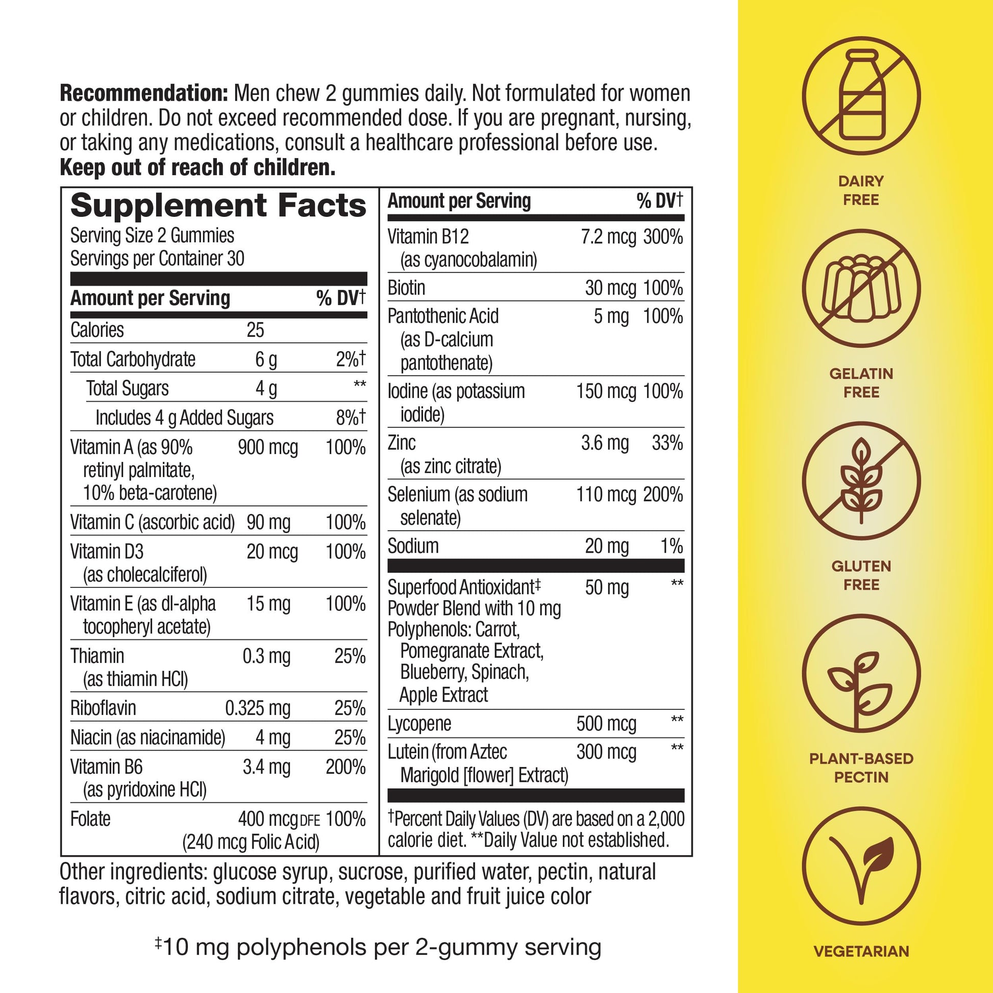Nature's Way Alive! Men’s 50+ Daily Gummy Multivitamins, Supports Healthy Brain, Eyes, Heart*, B-Vitamins Nature's Way uk supplements