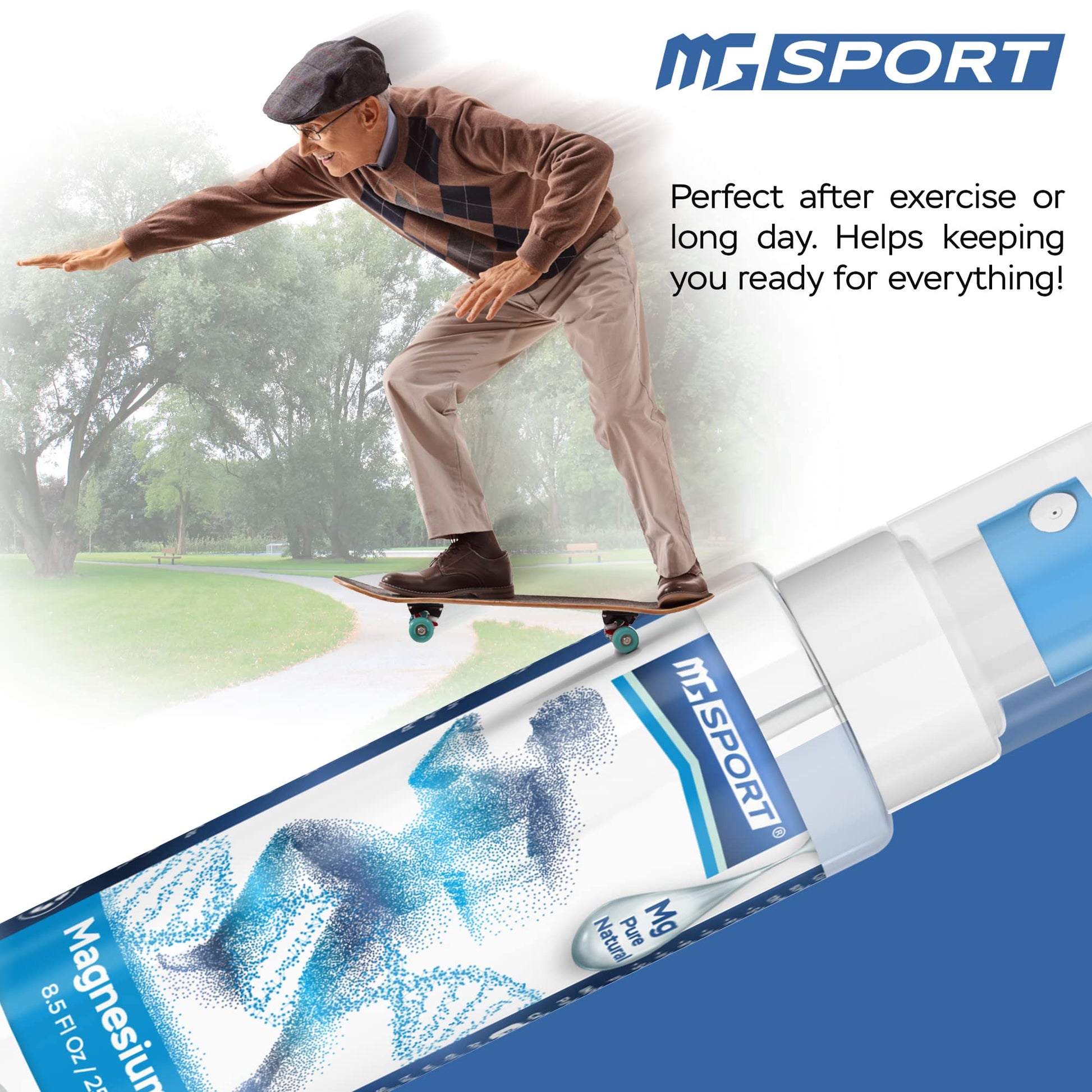 High Absorption Pure Magnesium Oil Spray – 250 ml – 100% Pure Magnesium Chloride MGSPORT uk supplements
