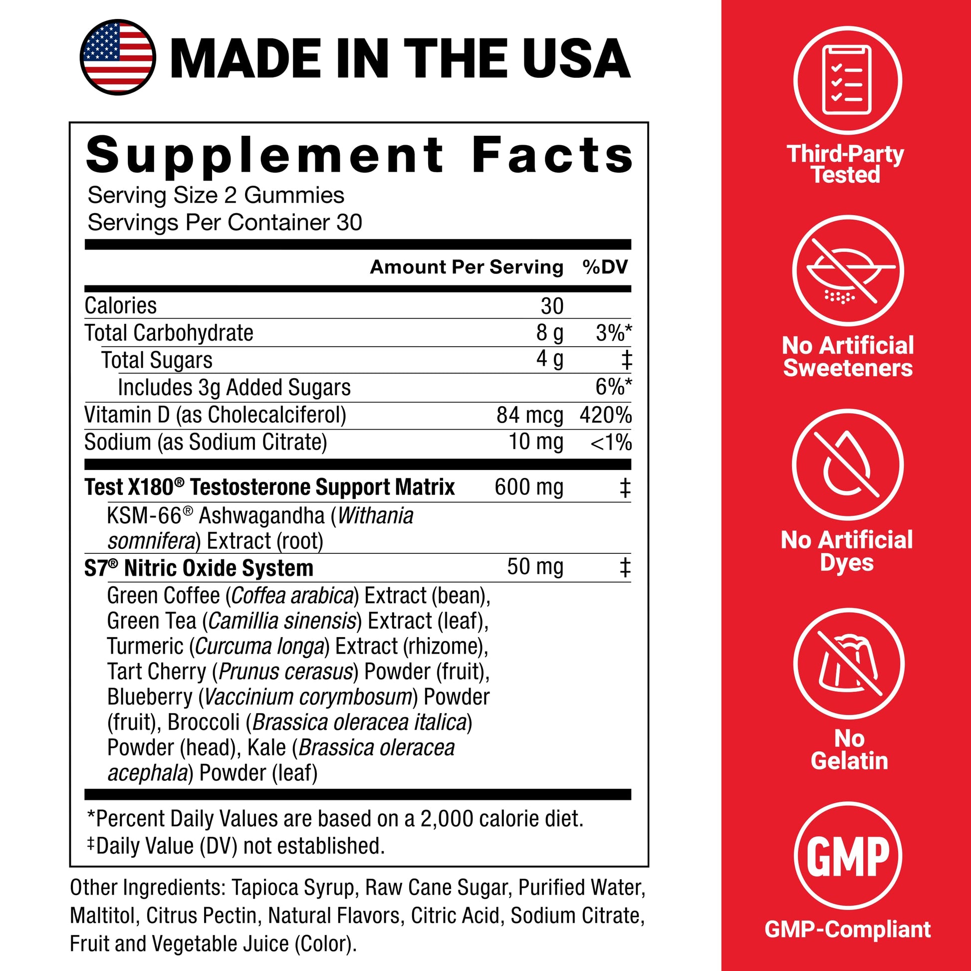 Force Factor Test X180 Max Gummies, Testosterone Booster Supplement for Men, with KSM-66 Ashwagandha to Support T Levels, Strength & Vitality, Mixed Berry, 60 Gummies Force Factor uk supplements