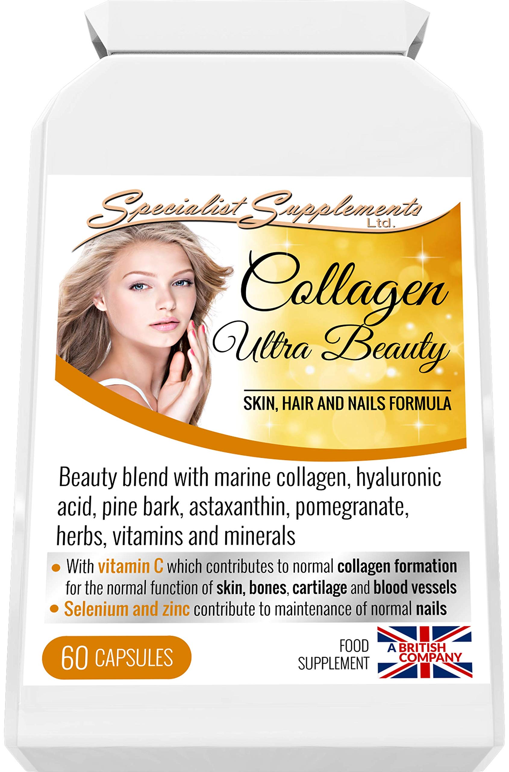 Specialist Supplements Collagen Ultra Beauty Marine Collagen, Hyaluronic Acid, Vitamin, Mineral Specialist Supplements uk supplements