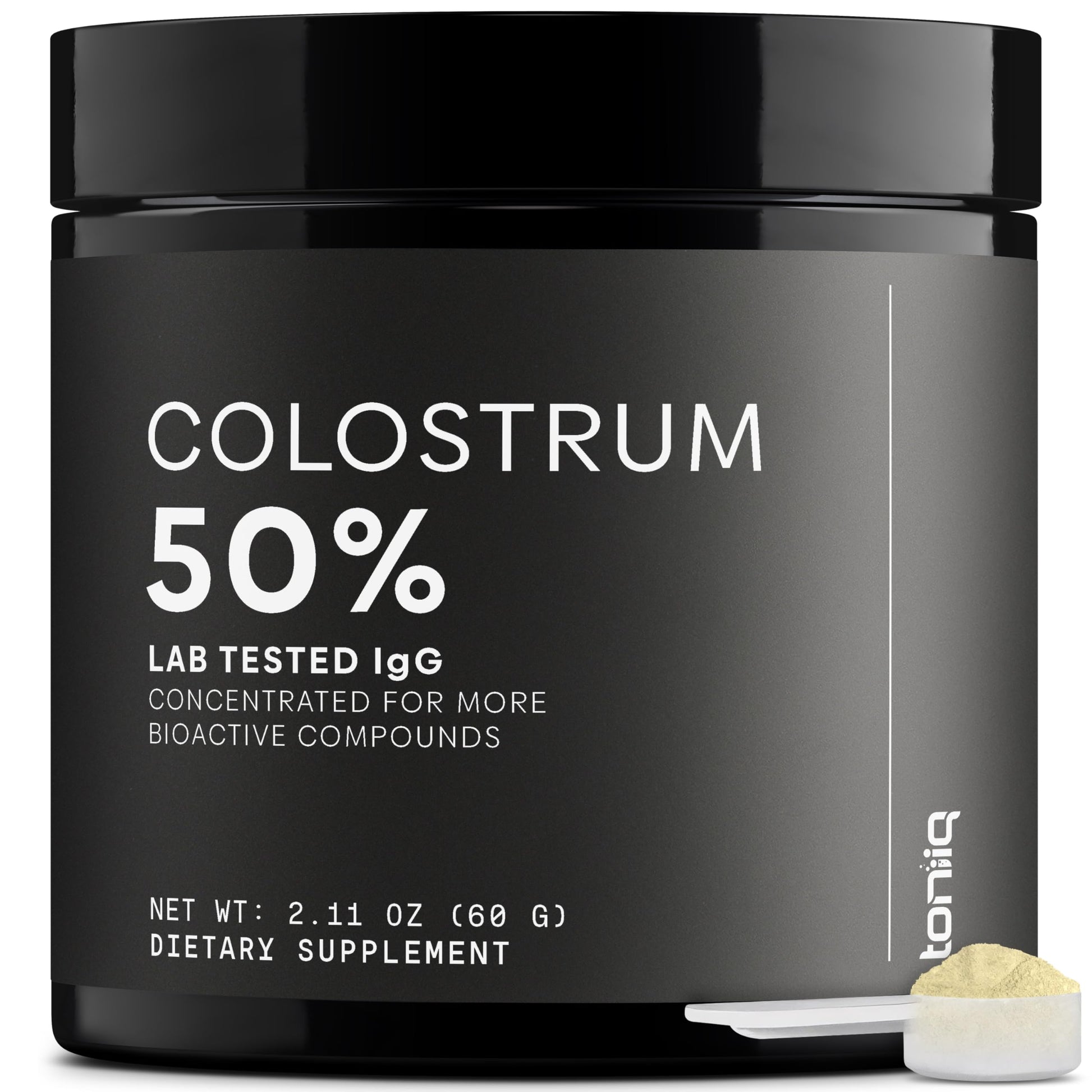 Ultra High Strength Bovine Colostrum Powder - 50% IgG - 2,000mg per Serving - Third Party Tested for Potency - Supports Immune, Gut, and Skin Health - 30 Servings -Premium Bovine Colostrum Supplement Toniiq uk supplements