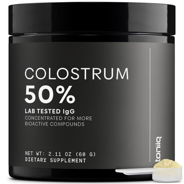 Ultra High Strength Bovine Colostrum Powder - 50% IgG - 2,000mg per Serving - Third Party Tested for Potency - Supports Immune, Gut, and Skin Health - 30 Servings -Premium Bovine Colostrum Supplement Toniiq uk supplements