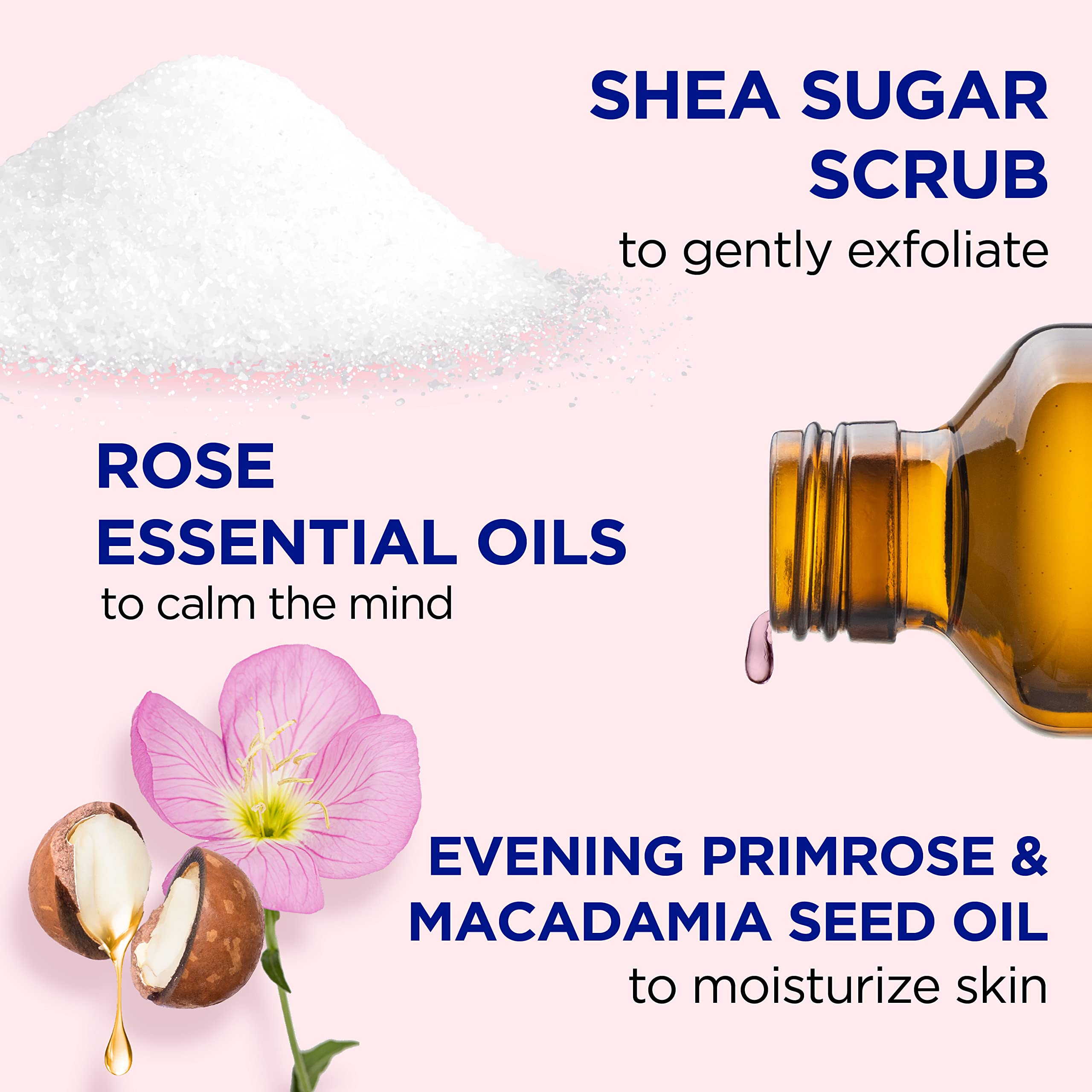 Dr Teal's Shea Sugar Body Scrub, Rose with Essential Oil, 19 oz (Pack of 3) Packaging May Dr Teal's uk supplements