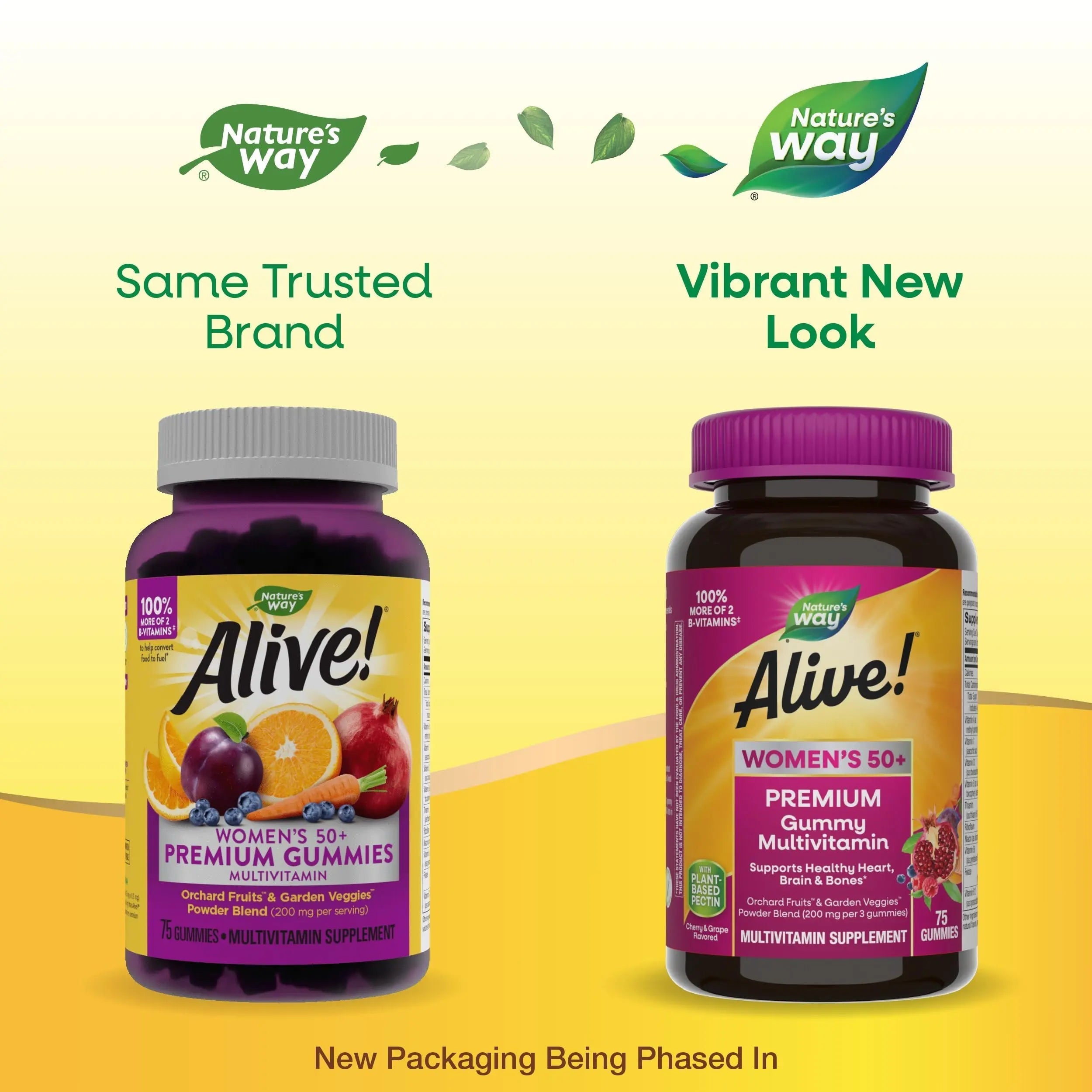 Nature’s Way Alive! Women’s 50+ Premium Gummy Multivitamin, Supports Healthy Heart, Brain & Bones*, B-Vitamins Nature's Way uk supplements