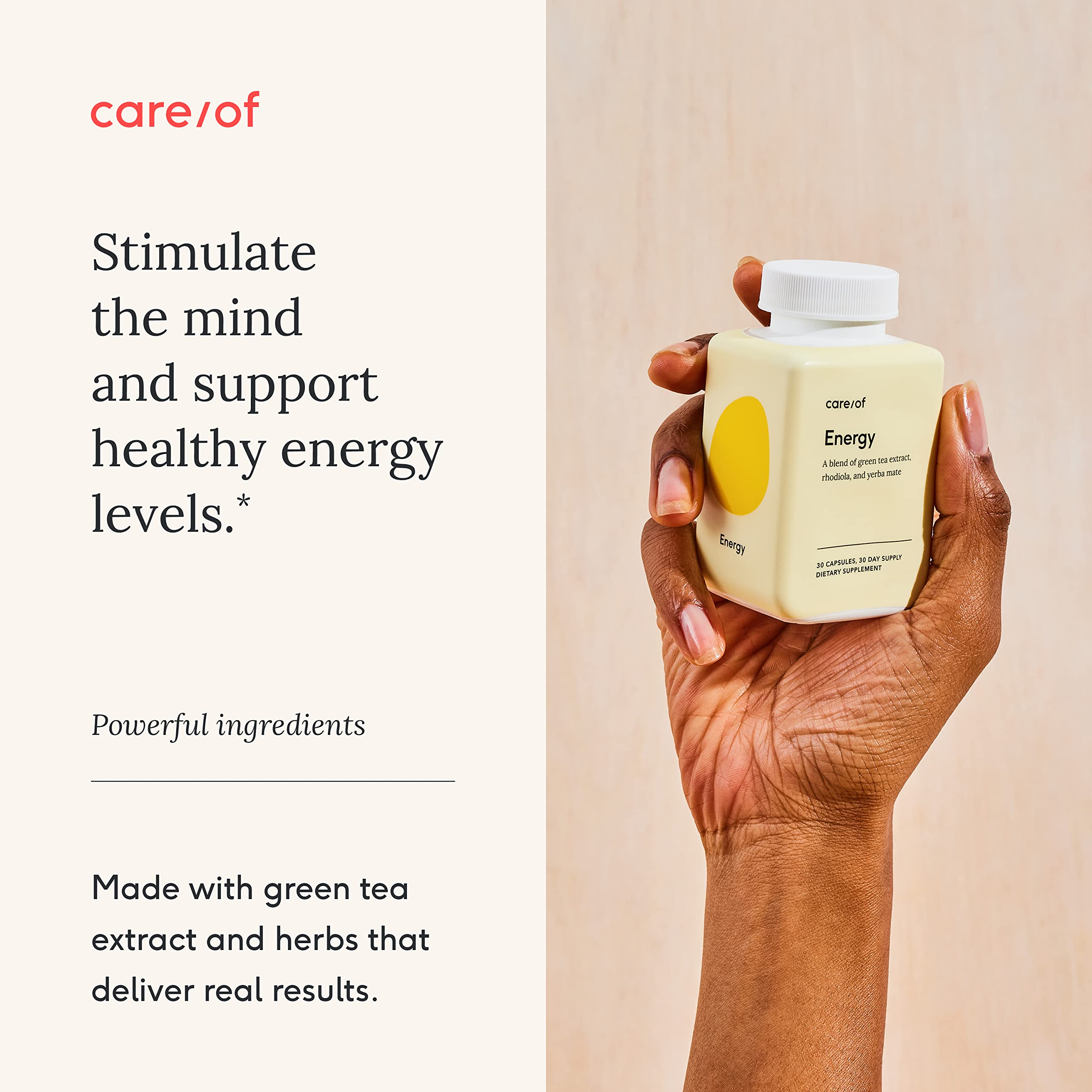 Care/of Natural Energy Supplements for Fatigue Vitamins for Energy and Tiredness for Women & Men, Energy Vitamins for Women for Healthy Energy, Energy Supplements for Women – 30 Energy Pills Care/of uk supplements