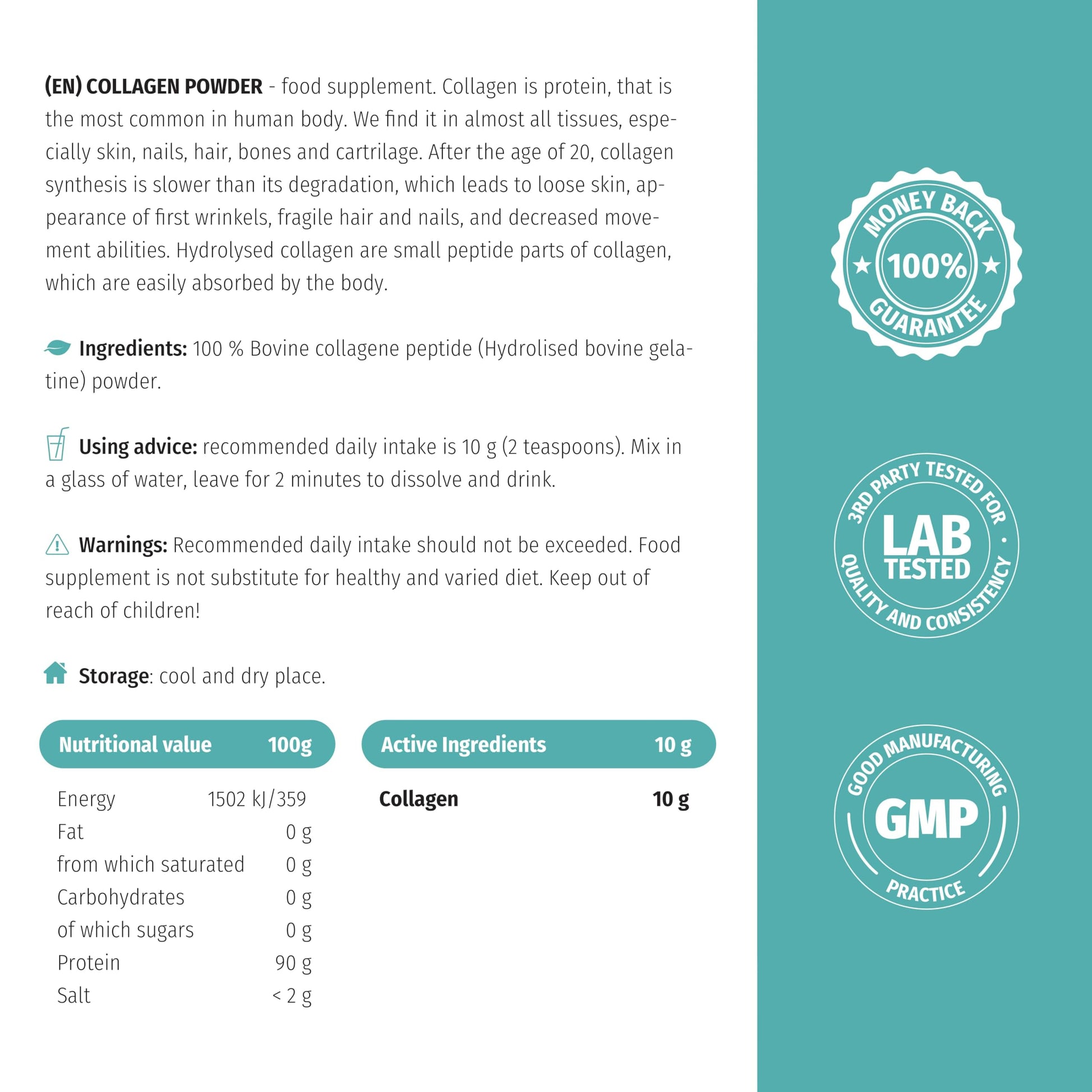 Nature's Finest by Nutrisslim Collagen Powder: 100% Hydrolysed Bovine Collagen Nature's Finest by Nutrisslim uk supplements