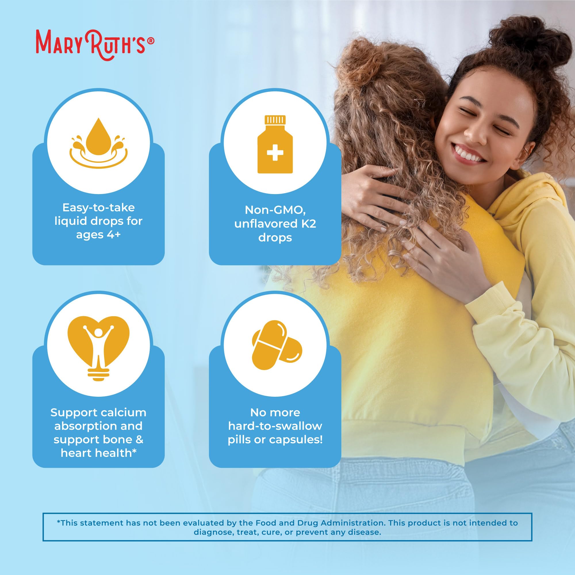 MaryRuth’s USDA Organic Vitamin K2 MK7 Liquid Drops for Adults & Kids | Sourced from Natto | Menaquinone- 7 | Vegan K2 Vitamin for Bone Health & Calcium Absorption | 1oz | Up to 90 Servings MARYRUTH'S uk supplements