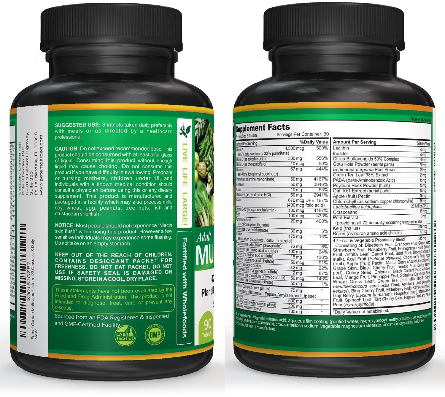 Potent Garden Daily Nutrition Bundle – Superfood Greens + Multivitamin Potent Garden uk supplements