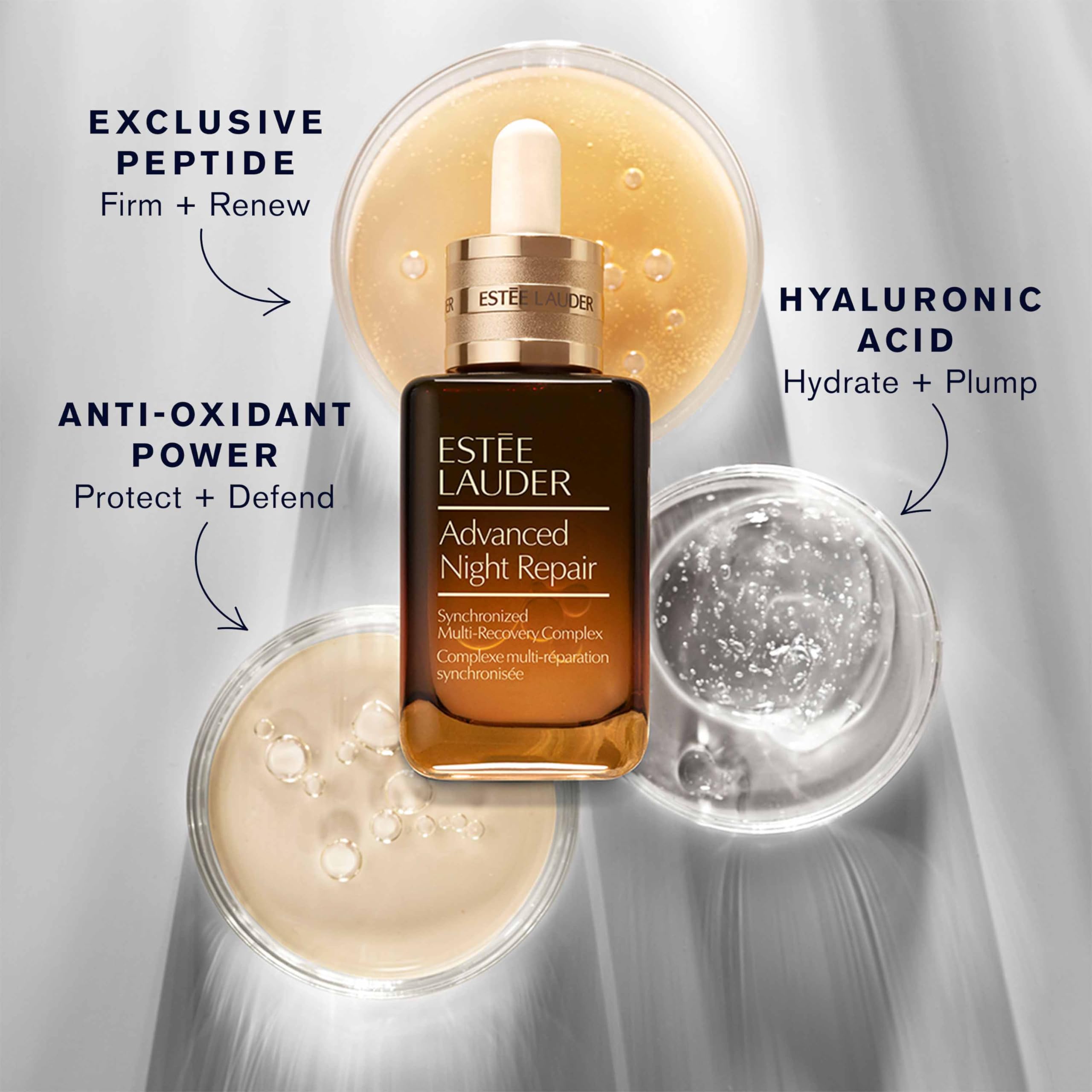 Estée Lauder Advanced Night Repair Face Serum Synchronized Multi-Recovery Complex with Hyaluronic Acid & Peptides| Anti Aging & Hydrating, 1 Fl Oz Estée Lauder uk supplements