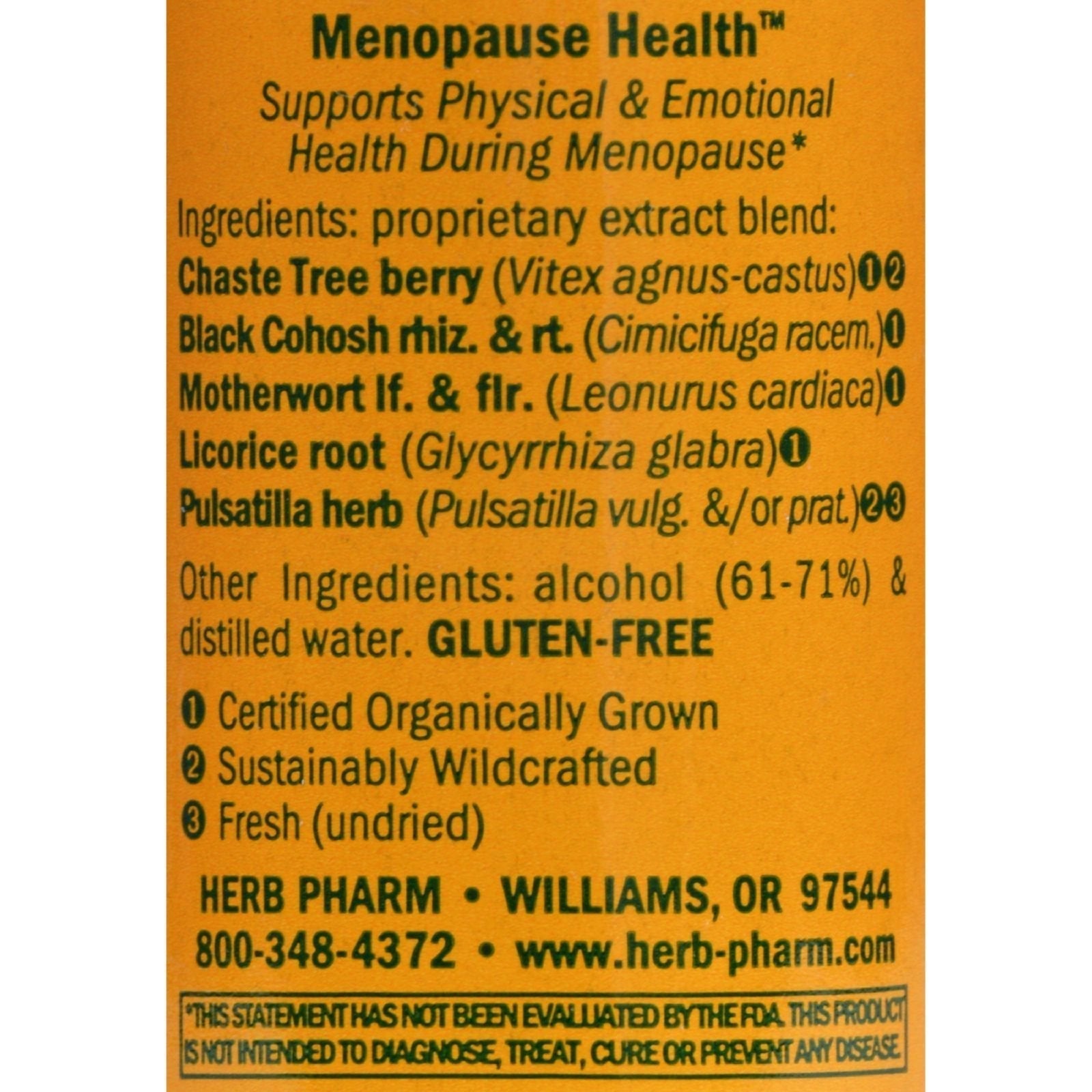 Herb Pharm Menopause Health Liquid Herbal Formula for Physical and Emotional Support - 1 Ounce Herb Pharm uk supplements