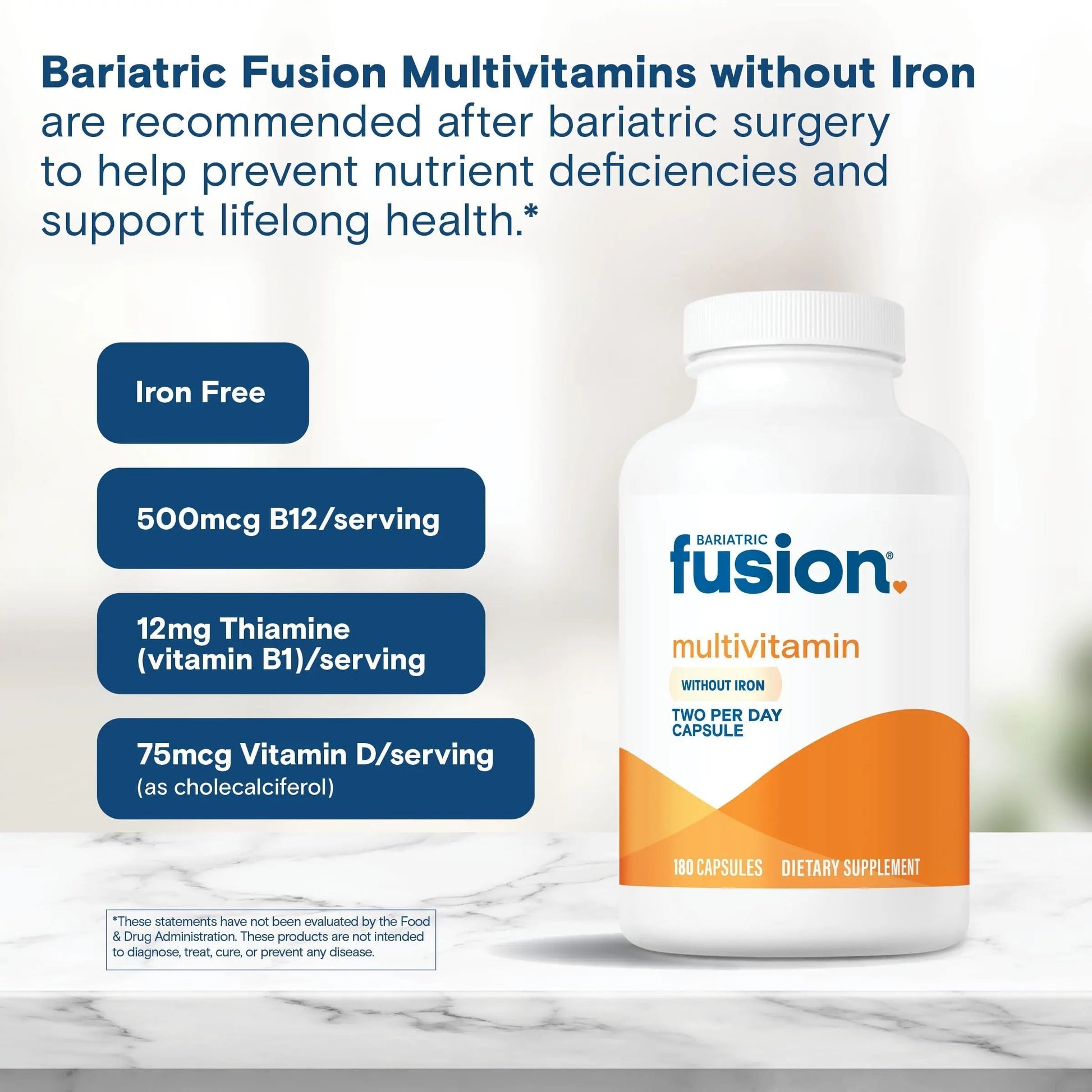 Bariatric Fusion Bariatric Multivitamin Without Iron | Post Bariatric Surgery Patients | Iron Free Bariatric Vitamin Bariatric Fusion uk supplements