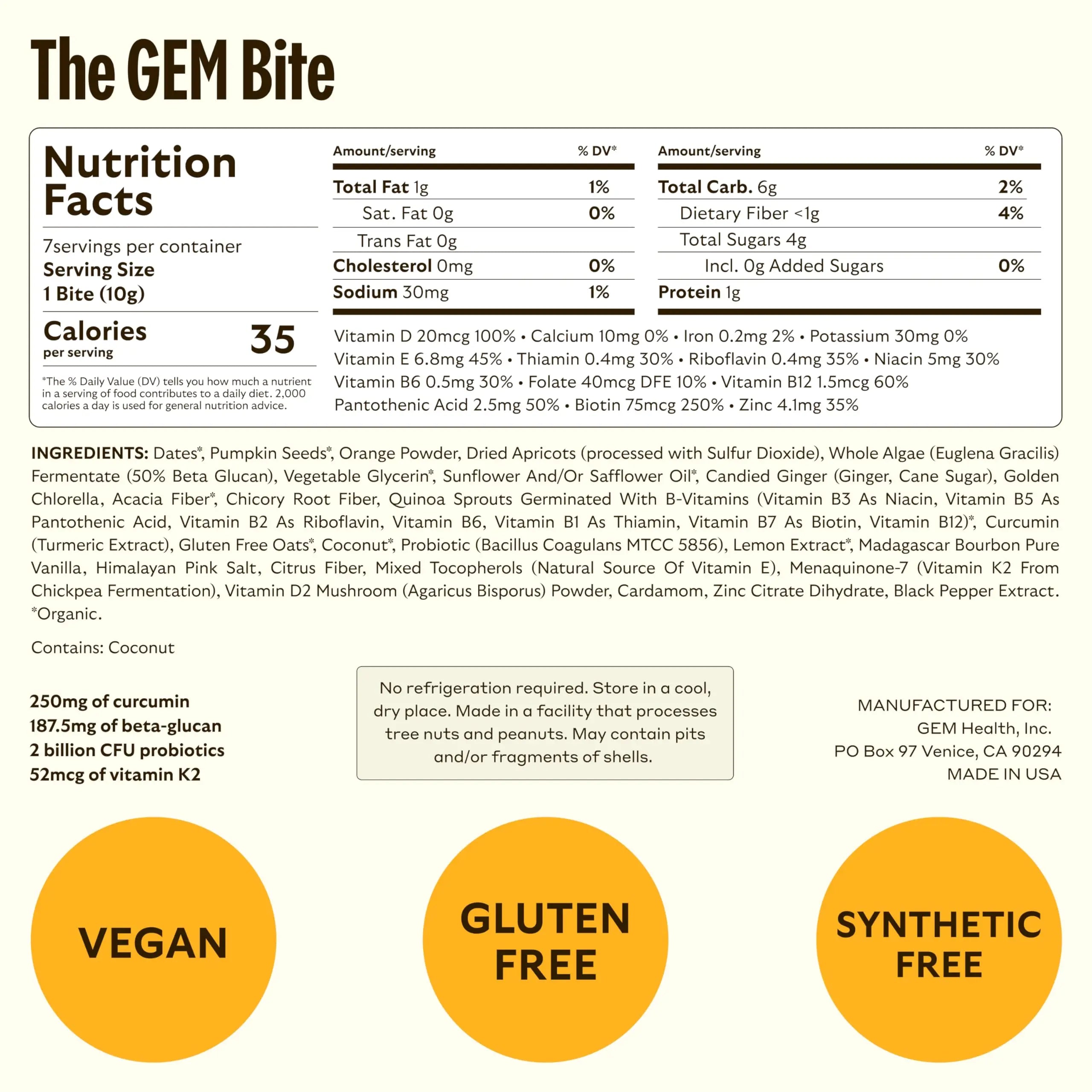 GEM Daily Superfood and Energy Support for Women & Men, Natural Whole Foods with Essential 20+ Whole-Food Vitamins, Minerals GEM uk supplements