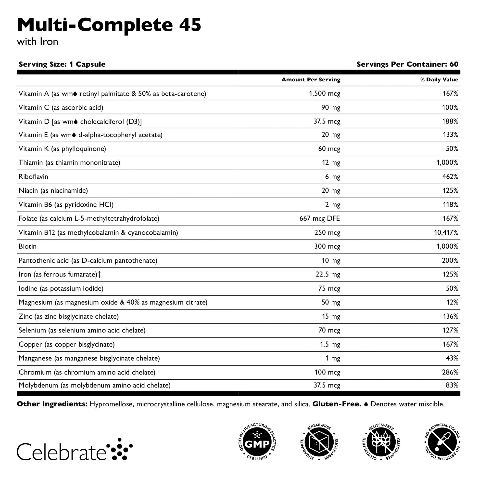 Celebrate Vitamins Multi-Complete | Bariatric Multivitamin with 45 mg Iron—Daily Essential Vitamins & Minerals Celebrate Bariatric Supplements uk supplements