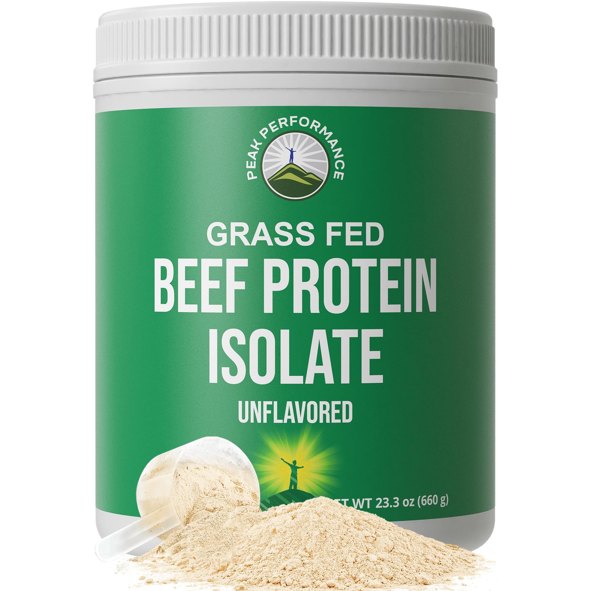 Grass Fed Beef Protein Powder - Lactose Free Great Tasting Beef Protein Isolate. Complete Animal Based Non Dairy Paleo Carnivore Supplement for Prime Muscle Building. No Whey. Unflavored Peak Performance uk supplements