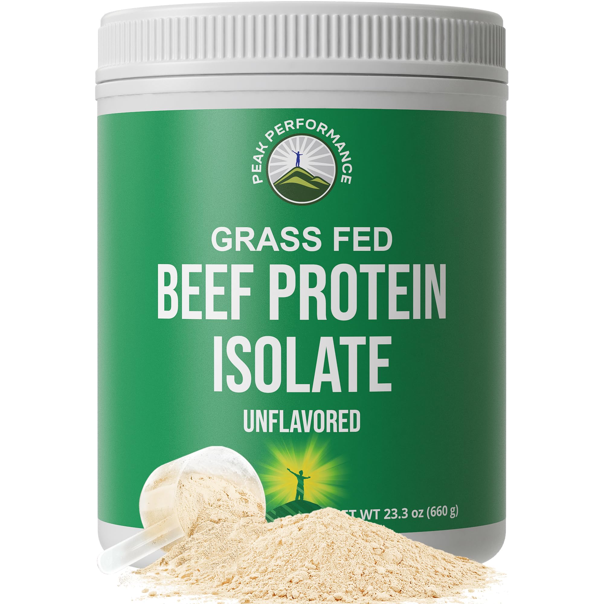 Grass Fed Beef Protein Powder - Lactose Free Great Tasting Beef Protein Isolate. Complete Animal Based Non Dairy Paleo Carnivore Supplement for Prime Muscle Building. No Whey. Unflavored Peak Performance uk supplements