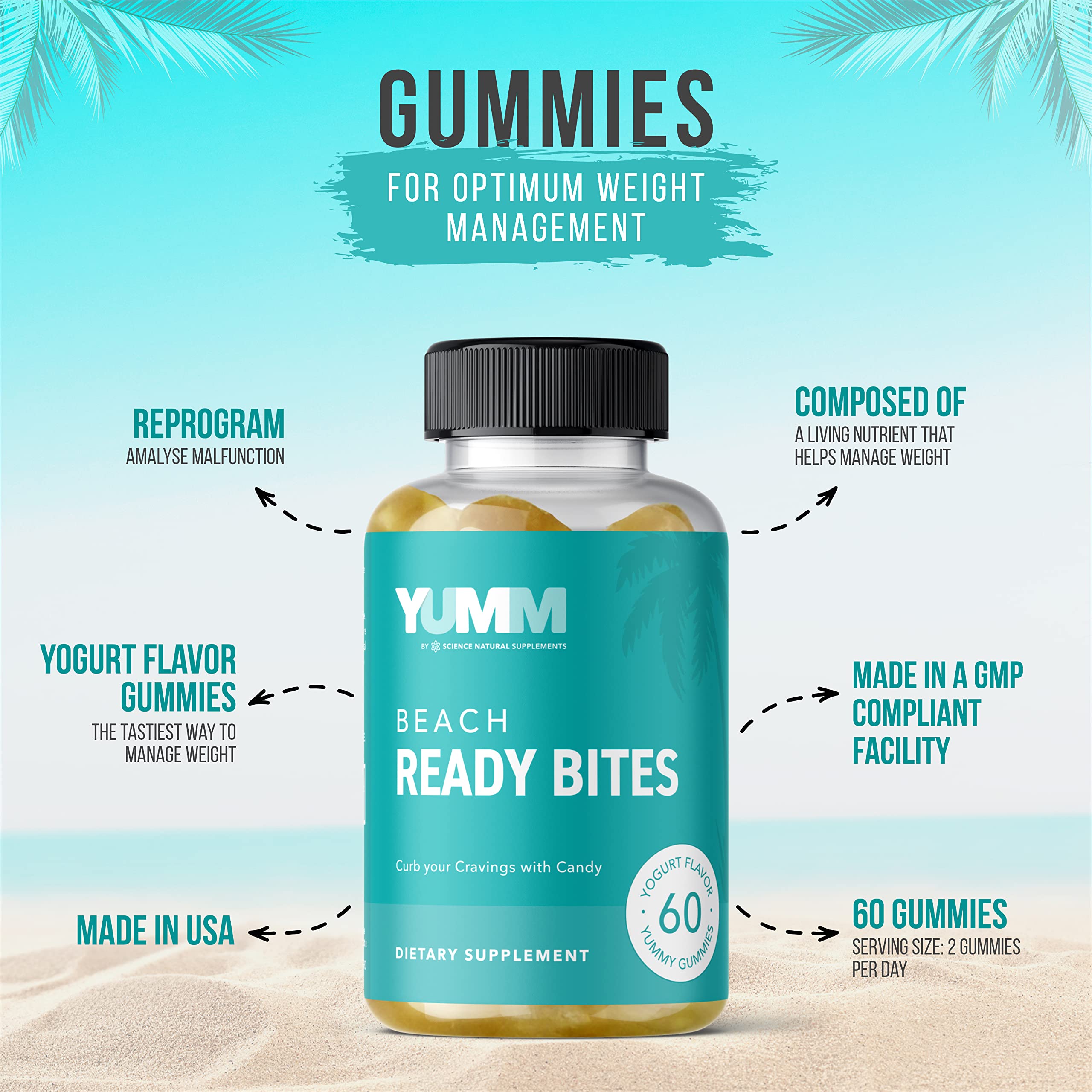 Science Natural Supplements Yumm Beach Ready Bites Formulated to Support Weight Science Natural Supplements uk supplements