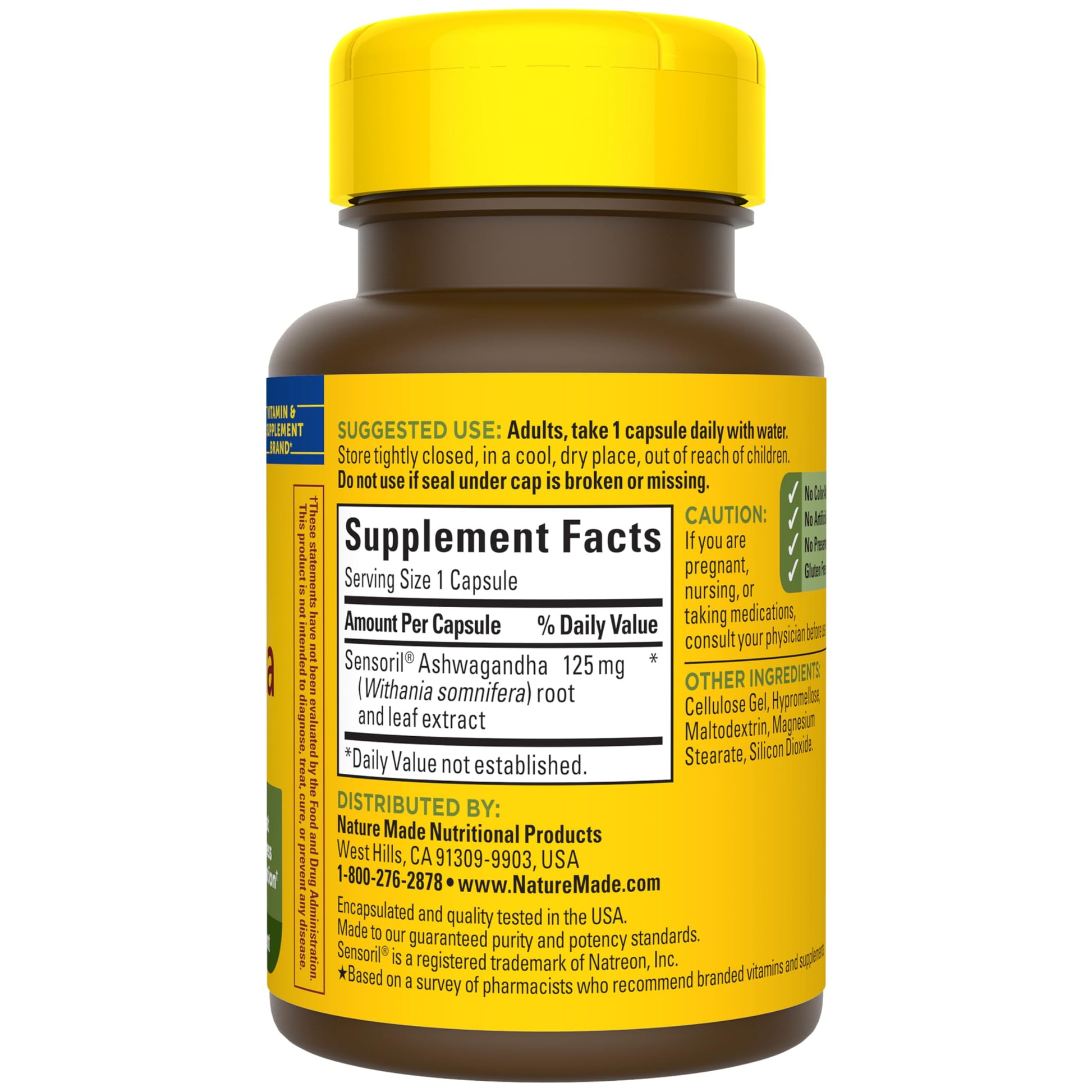 Nature Made Ashwagandha Capsules 125mg for Stress Support, Ashwagandha Supplements, 60 Capsules, 60 Day Supply Nature Made uk supplements