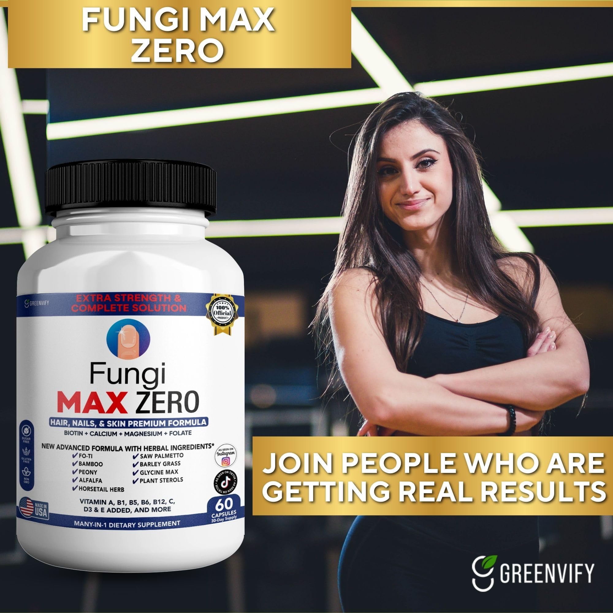 GREENVIFY Fungi Max Zero Hair, Nails & Skin Supplement. (1) GREENVIFY uk supplements
