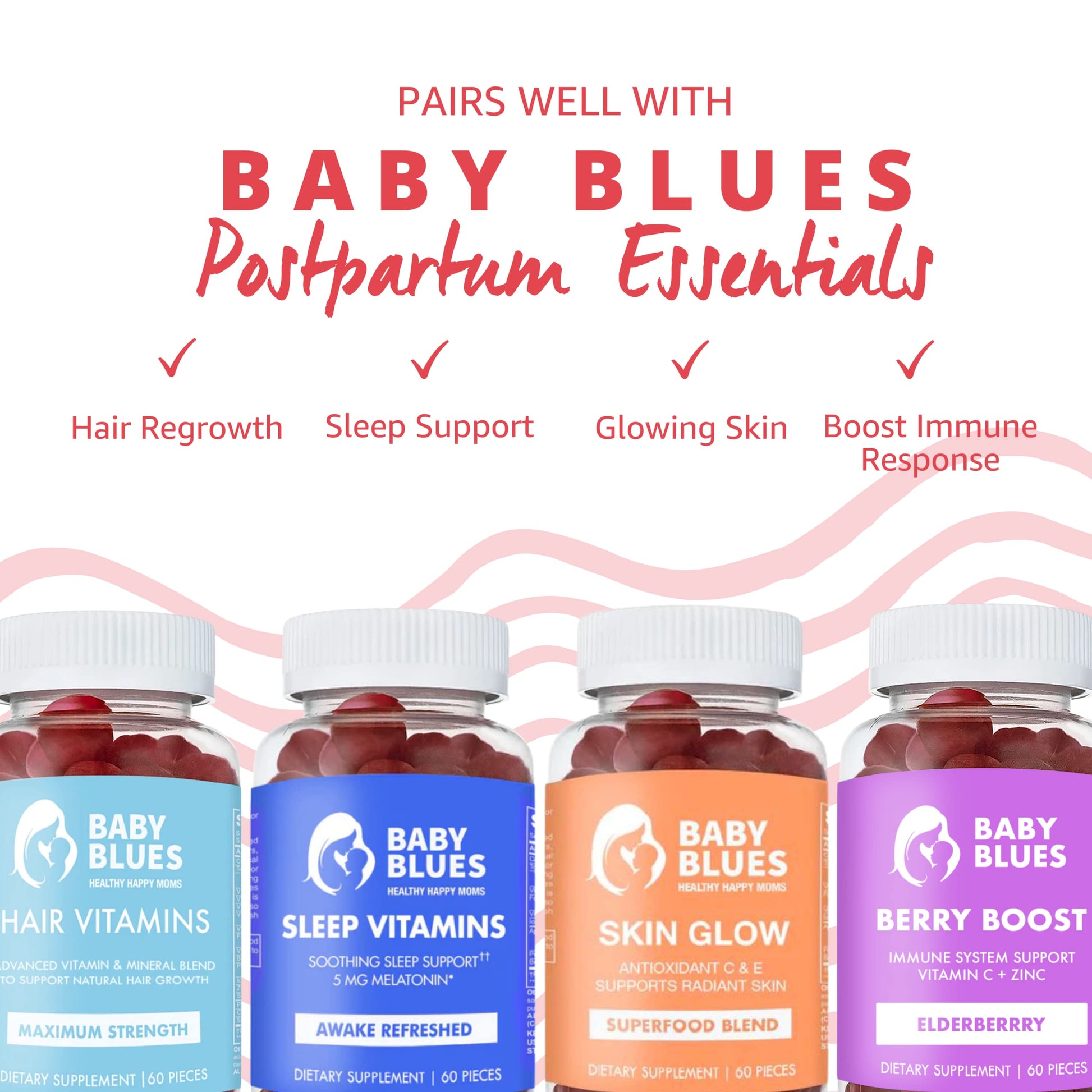 Baby Blues Apple Cider Vinegar Gummies - Vegan, Non-GMO & Gluten-Free, Postpartum Dietary Supplement Baby Blues uk supplements