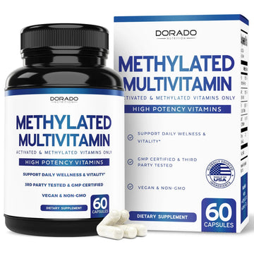 Methylated Multivitamin (Methylated and Activated Vitamins Only - Methylated B Complex with Trimethylglycine (TMG) and Methylfolate) DORADO NUTRITION uk supplements