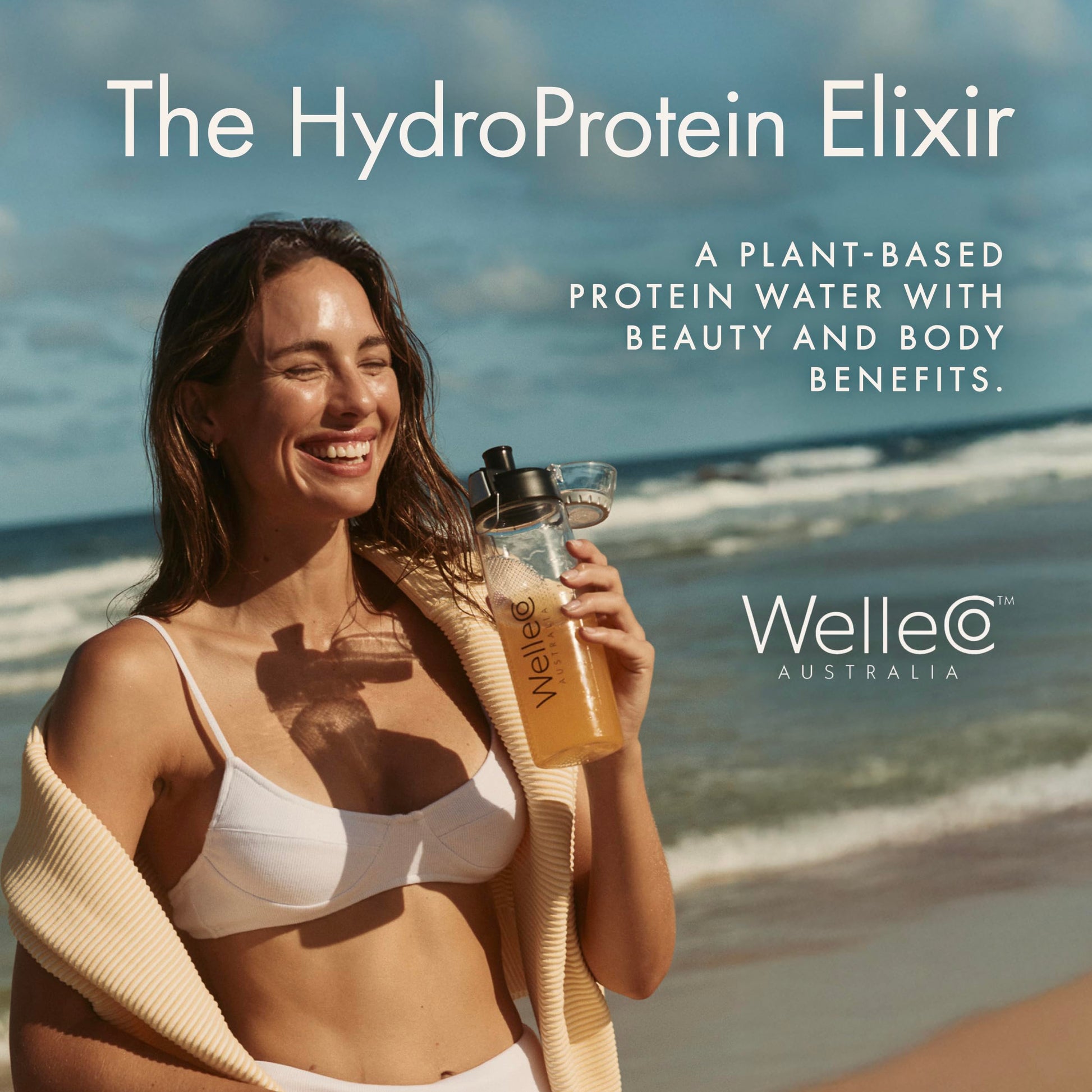 WelleCo HydroProtein Elixir, Potassium Electrolyte Powder with 15g Vegan Protein for Energy, Healthy Hair, Skin & Nails, Easy to Digest Powdered Electrolytes, Passionfruit, 9.5oz Jar WelleCo uk supplements