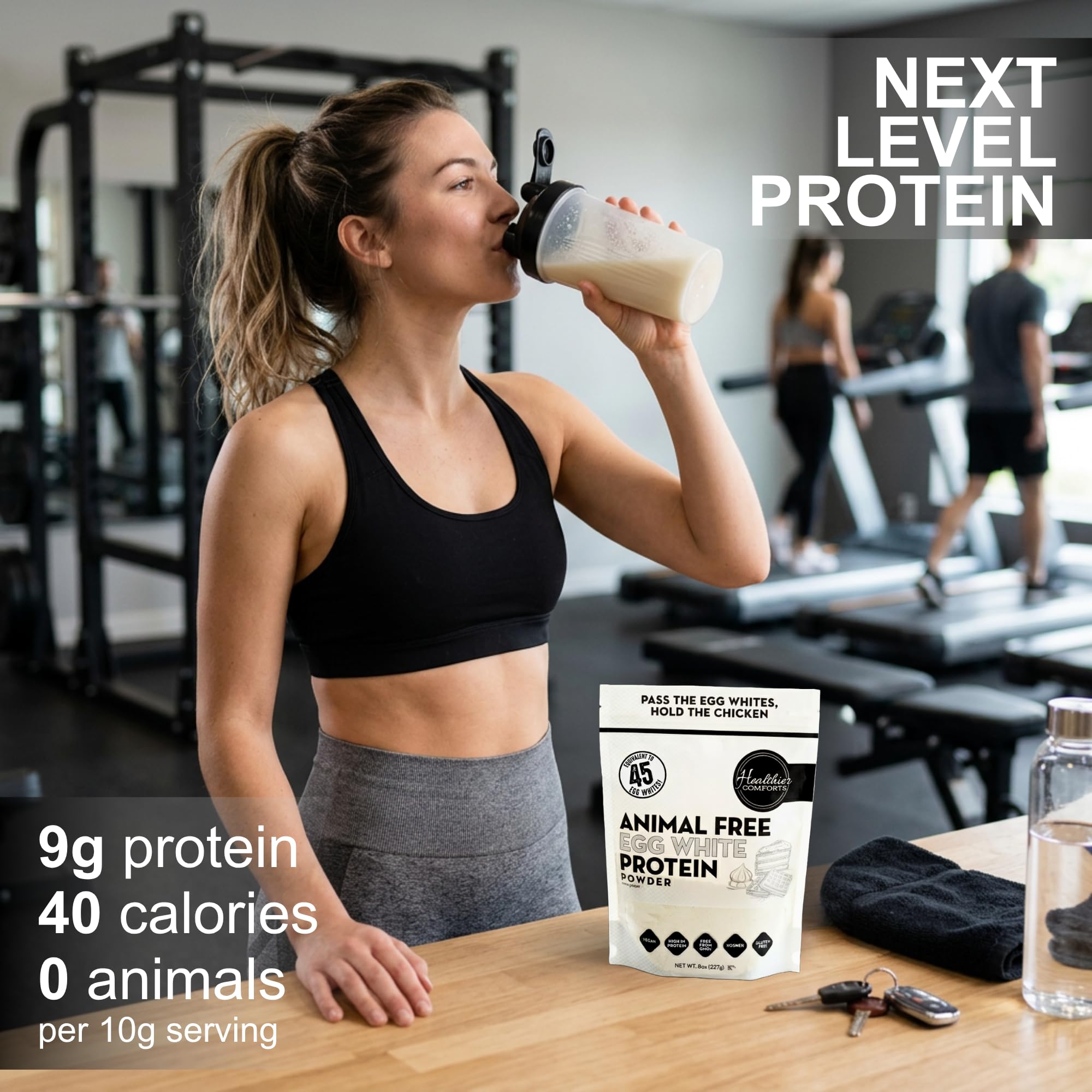 Healthier Comforts Animal-Free Egg White Protein Powder | Make Vegan Egg Omelets, Angel Food Cake, Meringue, Protein Shakes | Whips and Binds Just Like Traditional Egg Whites (8 oz) Healthier Comforts uk supplements