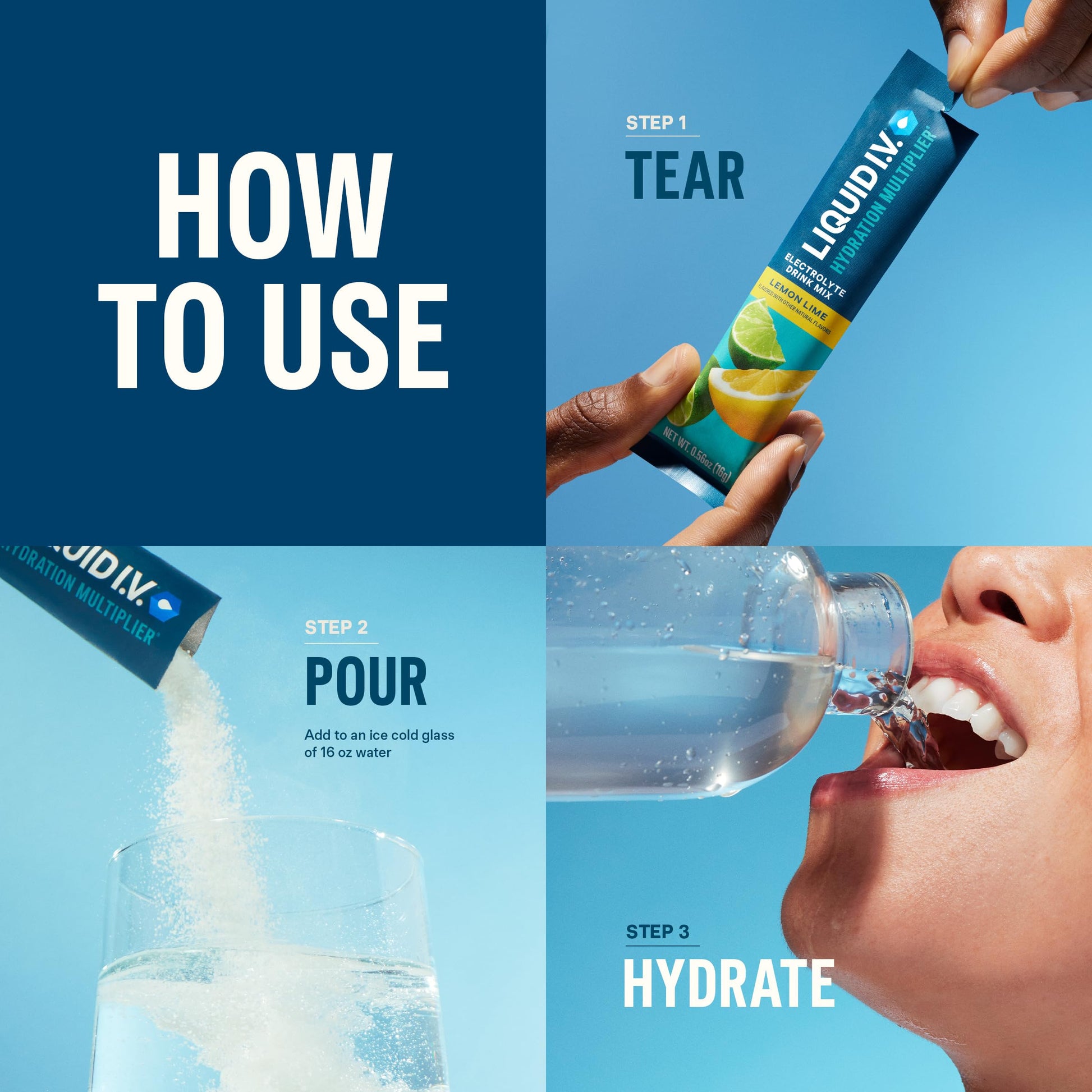 Liquid I.V.® Hydration Multiplier - Strawberry | Electrolyte Powder Drink Mix | 1 Pack (16 Servings) Liquid I.V. uk supplements