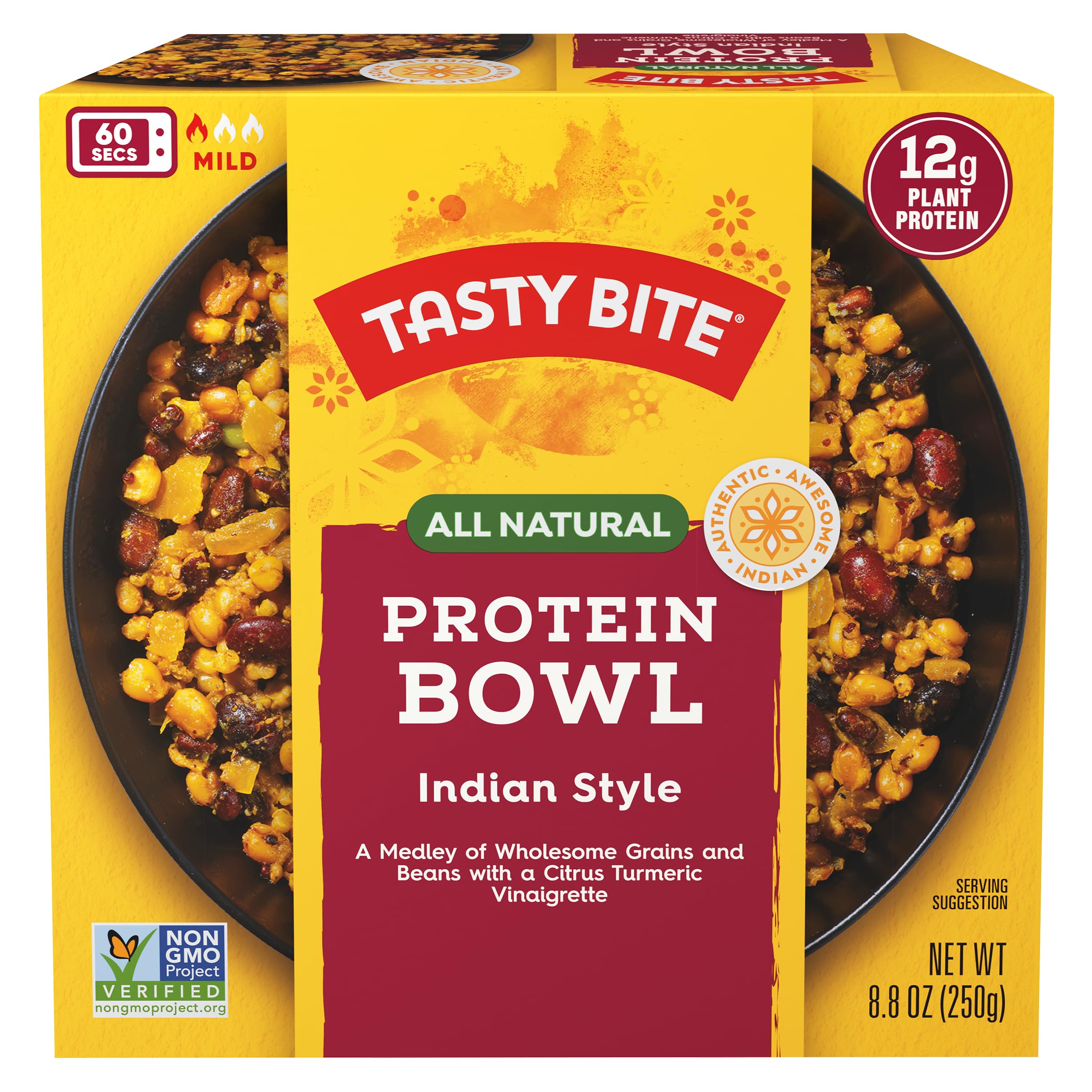 TASTY BITE Indian Protein Bowl, 8.8 Ounce, Pack of 6, Ready to Eat, Microwaveable TASTY BITE uk supplements