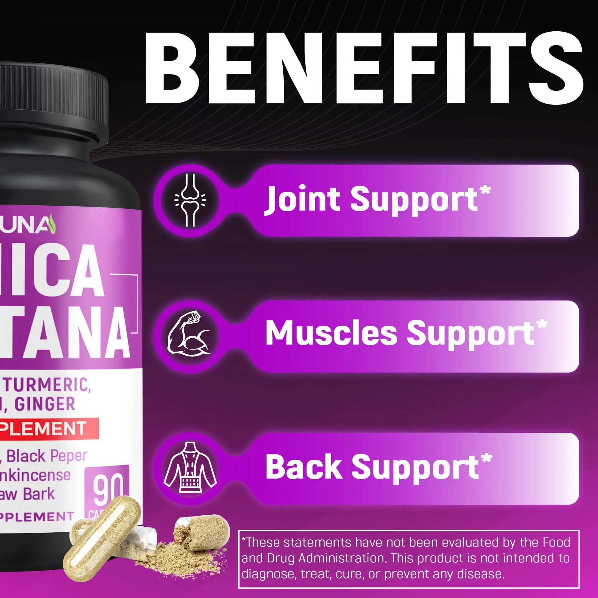 Arnica Capsules with Arnica, Grape Seed, Turmeric and More - 90 Capsules for 3 Months Supply CIVIMUNA uk supplements