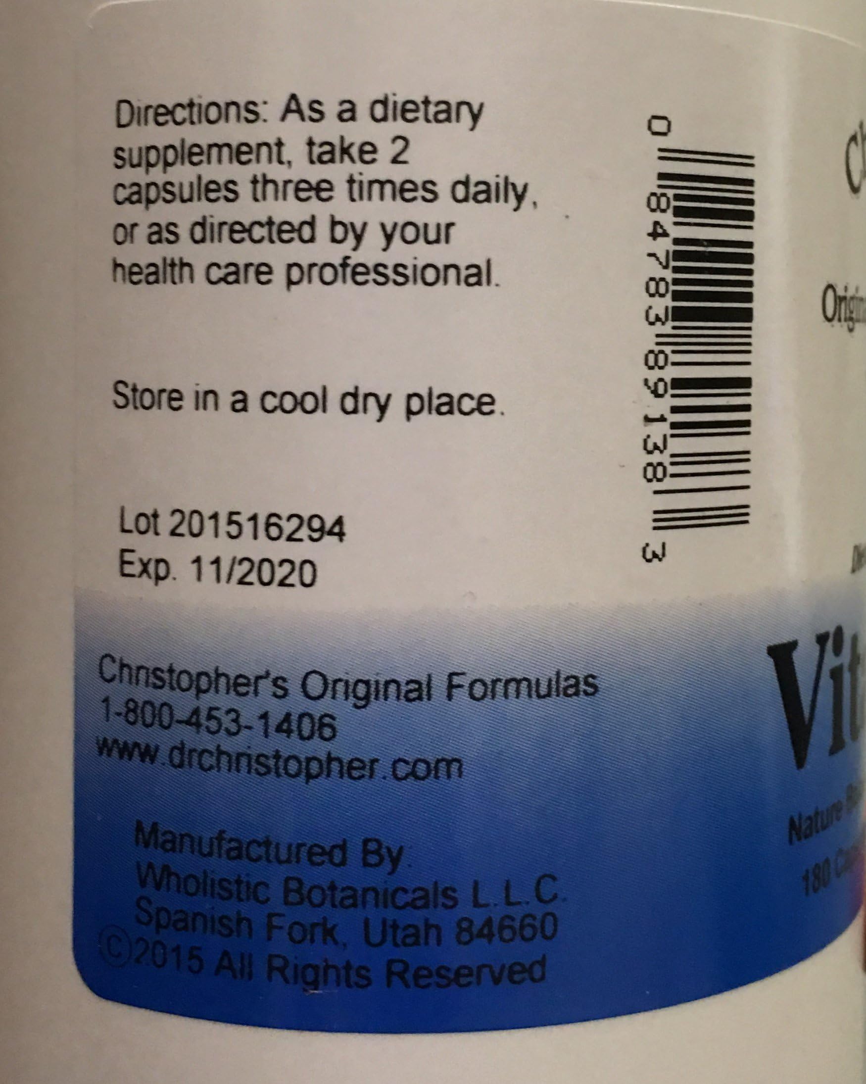 Christopher's Original Formulas Vitalerbs, Nutrient-Rich Herbal Supplement, 180 Veg Caps Christopher's Original Formulas uk supplements
