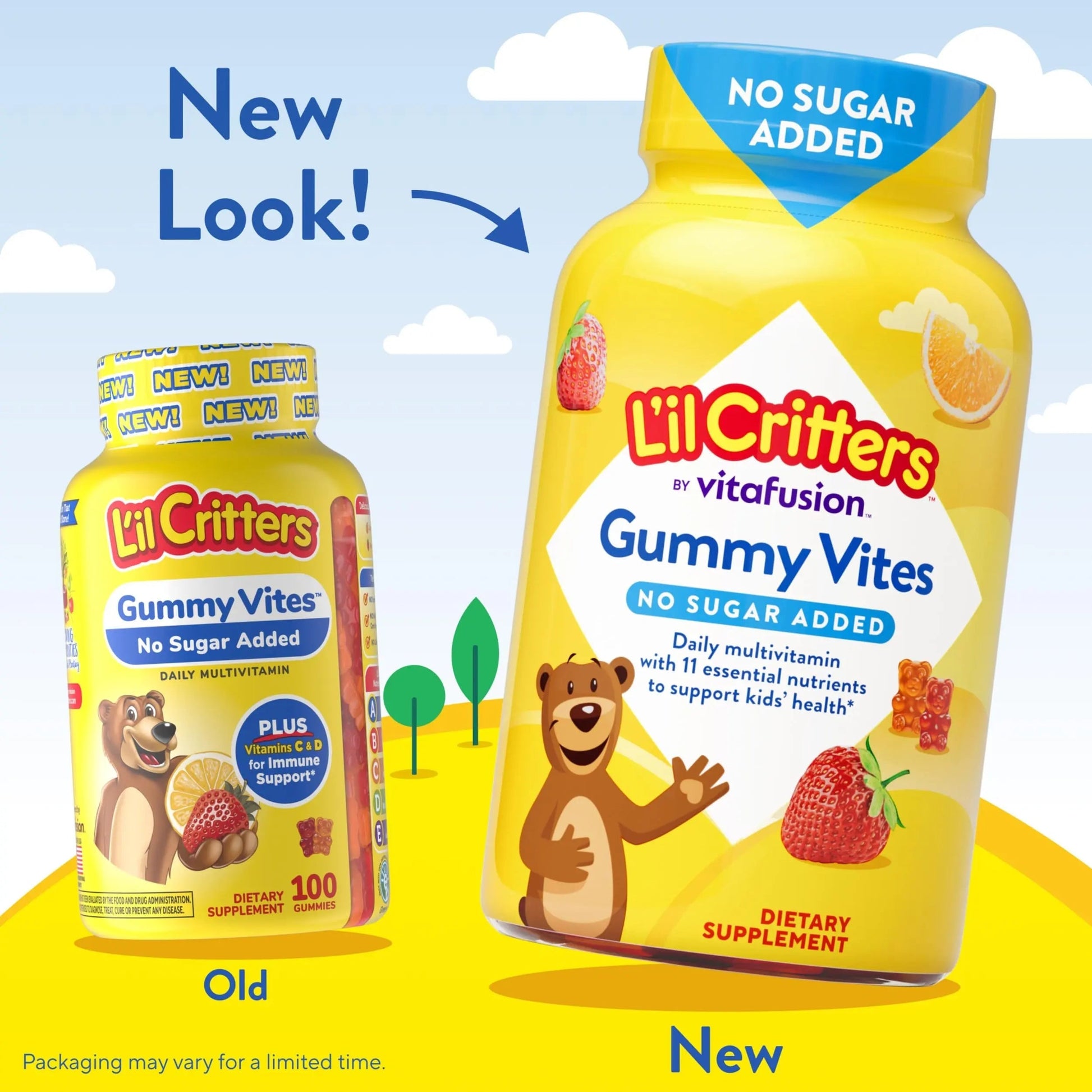L’il Critters Gummy Vites No Sugar Added Daily Gummy Multivitamin for Ages 2+ Toddlers & Kids, Vitamin C, D3 for Immune Lil Critters uk supplements