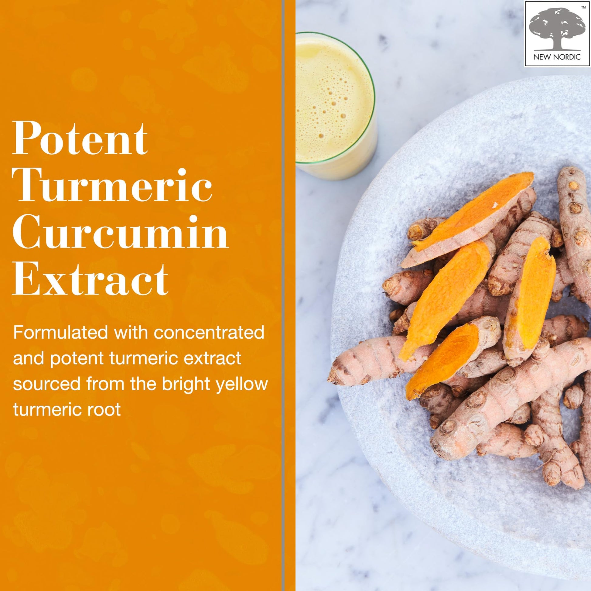 NEW NORDIC Turmeric Curcumin Gummies, Sugar Free, 300 mg Turmeric Supplement for Men and Women, Supports Normally Functioning Joints, Knees, Shoulders, Mango Orange, 60 Count NEW NORDIC uk supplements