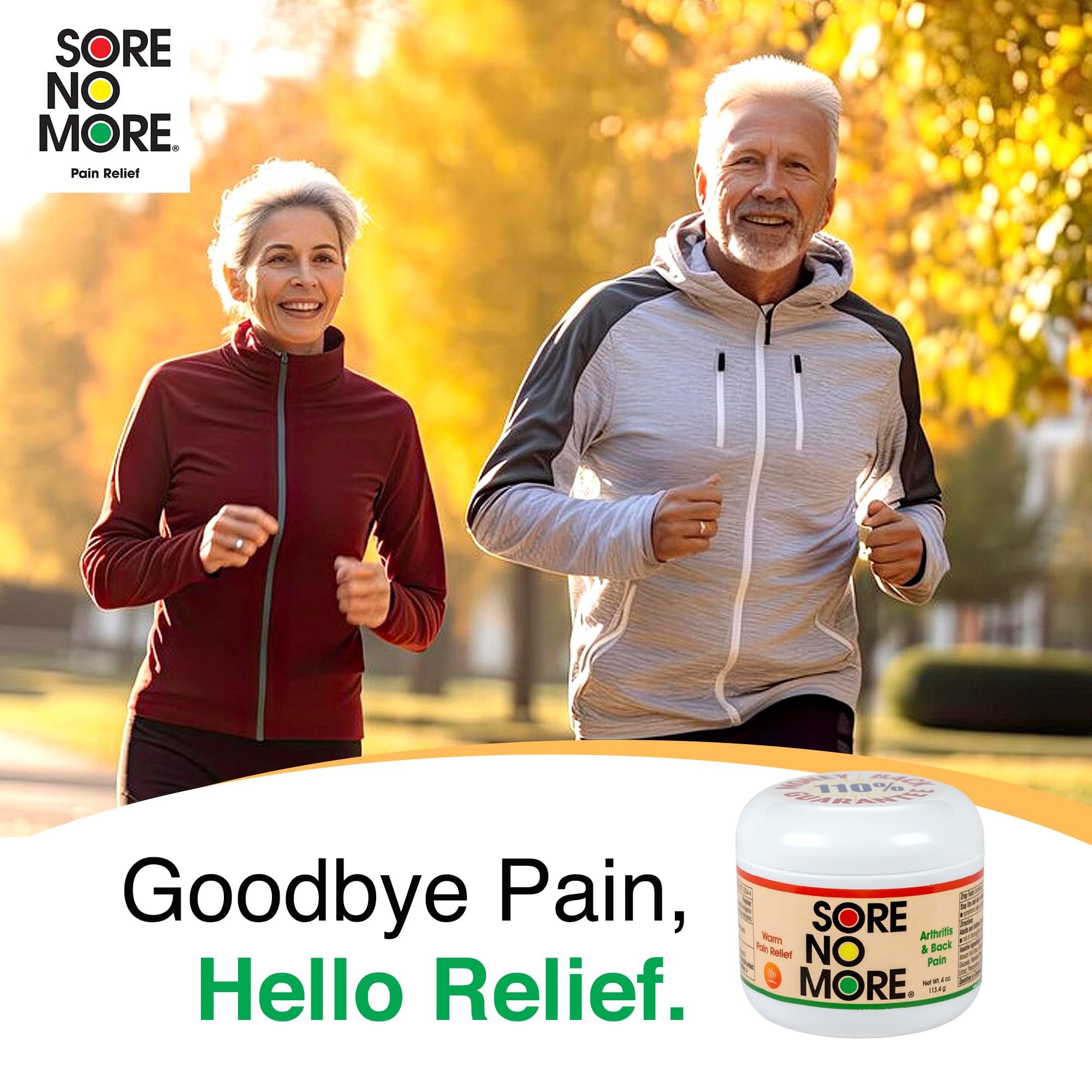 Sore No More Warm Arthritis Pain Relief Cream – Targeted Reliever for Back, Neck, Hands & Feet – Soothing & Fast-Acting Formula for Aches and Pains – Non-Greasy with Orange Aroma – 4 oz Sore No More uk supplements