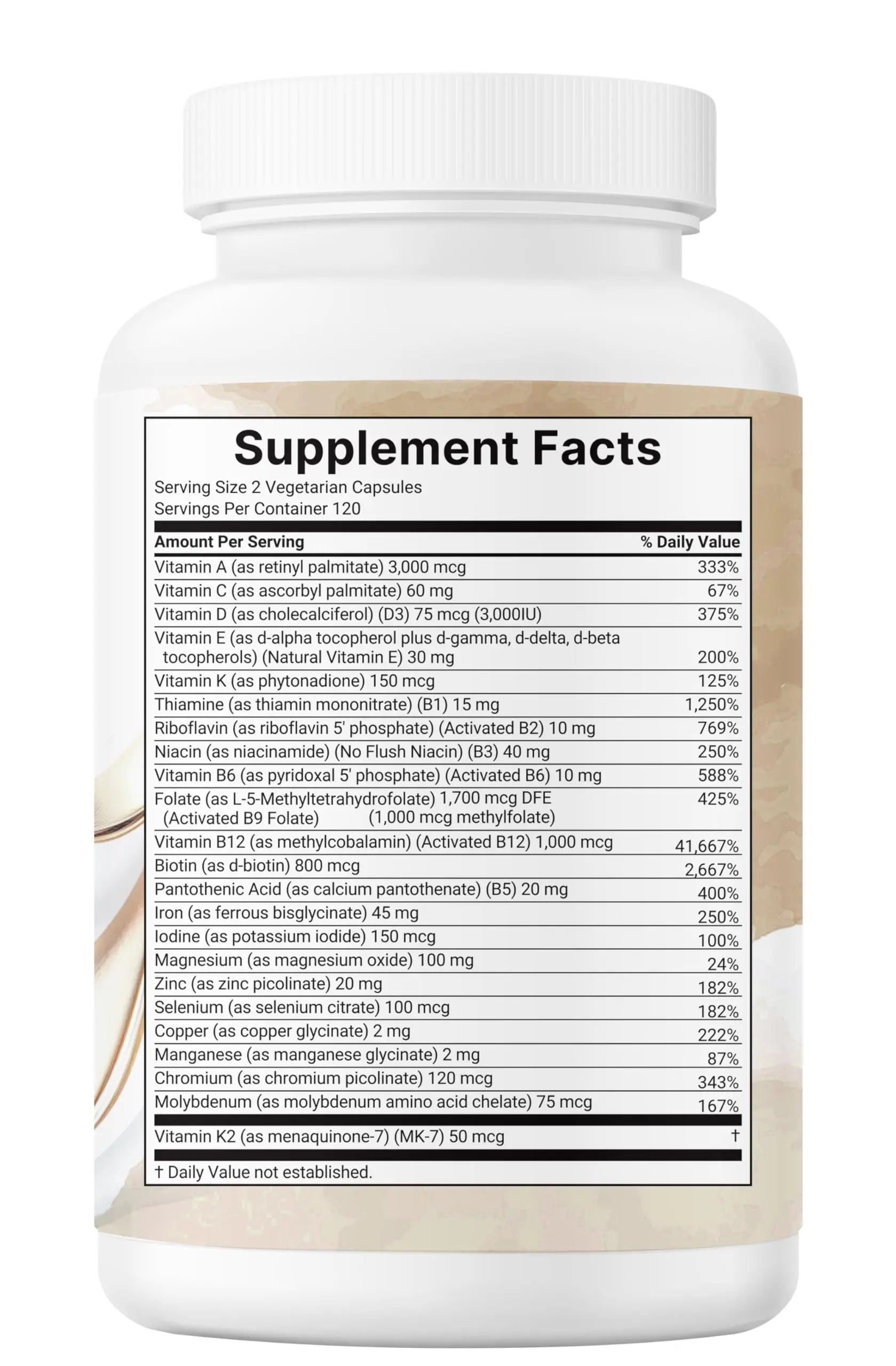 Micro Ingredients Methylated Bariatric Multivitamin with 45mg Iron, 240 Veggie Capsules | 23-in-1 Essential Vitamins with D3, K2, Zinc & More | Micro Ingredients uk supplements