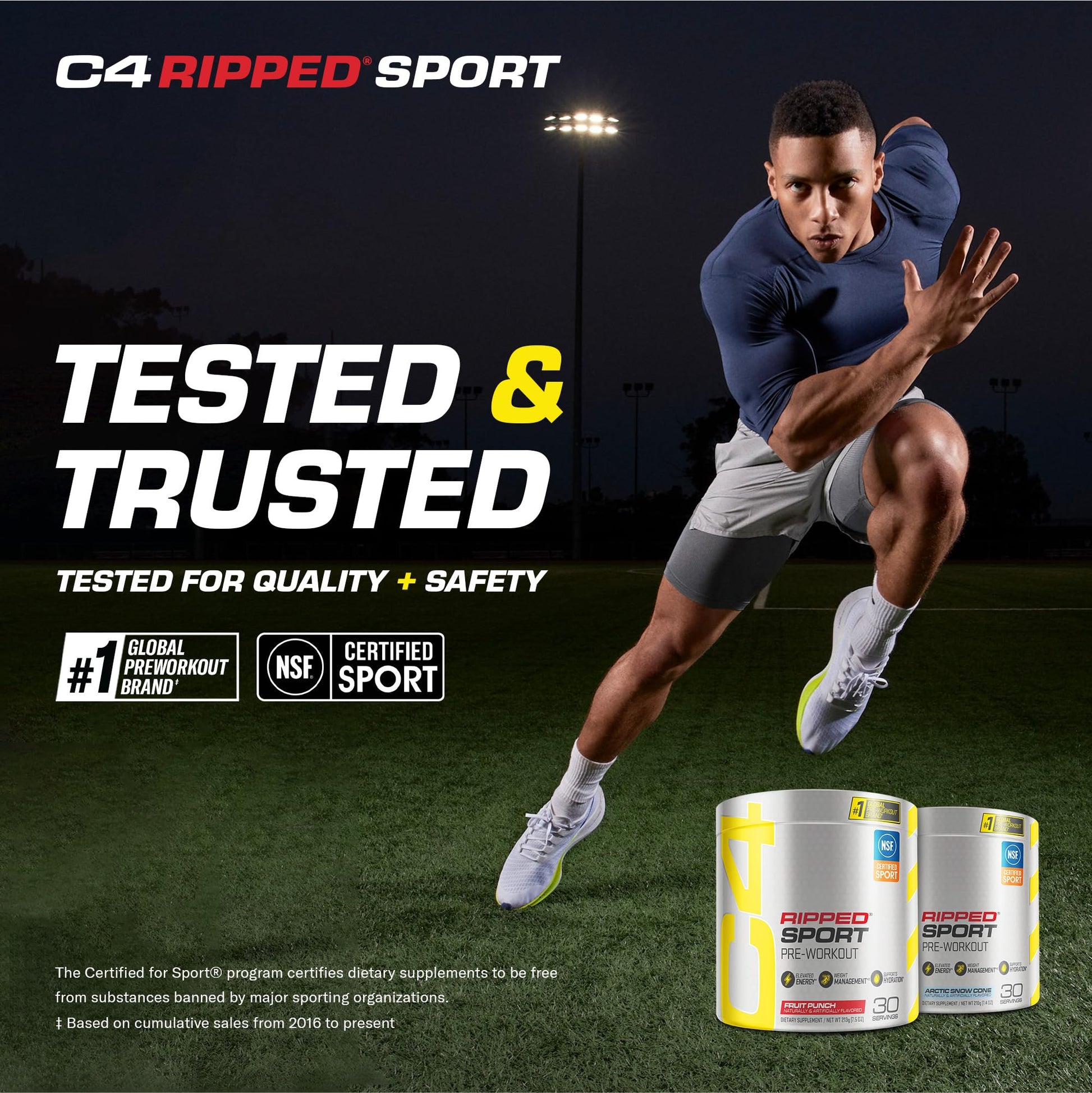 C4 Ripped Sport Pre Workout Powder Fruit Punch - NSF Certified for Sport + Sugar Free Cellucor uk supplements
